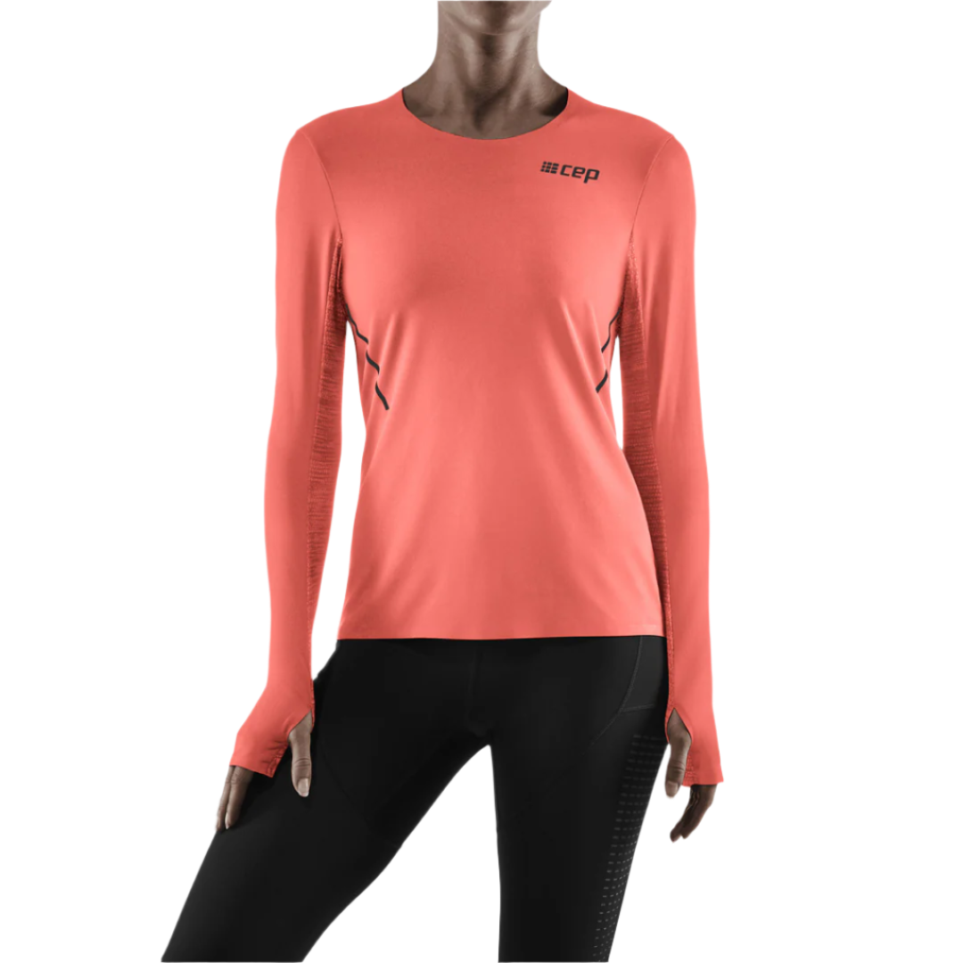 Run Long Sleeve Shirt, Women, Coral