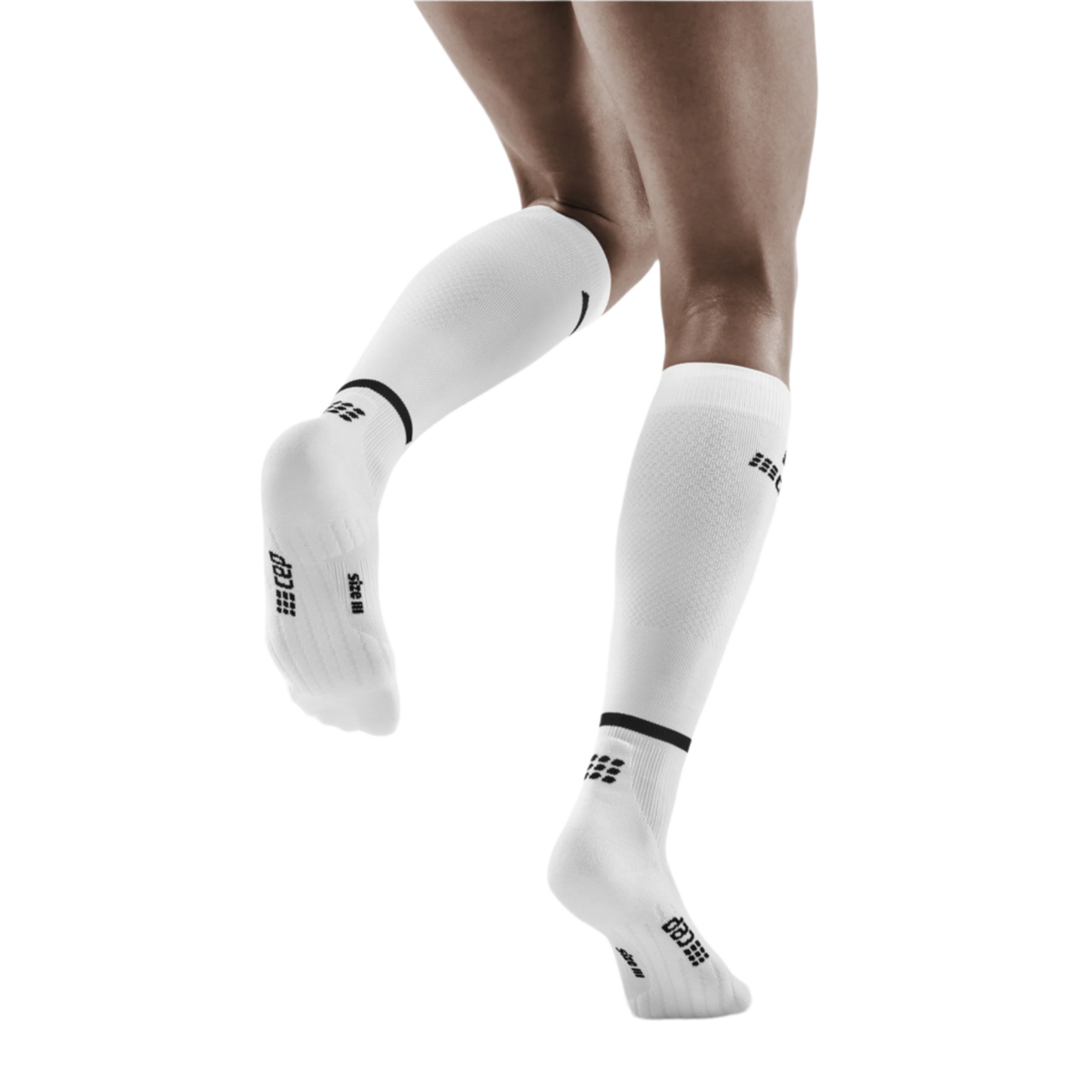 The Run Compression Tall Socks 4.0, Women, White/Black