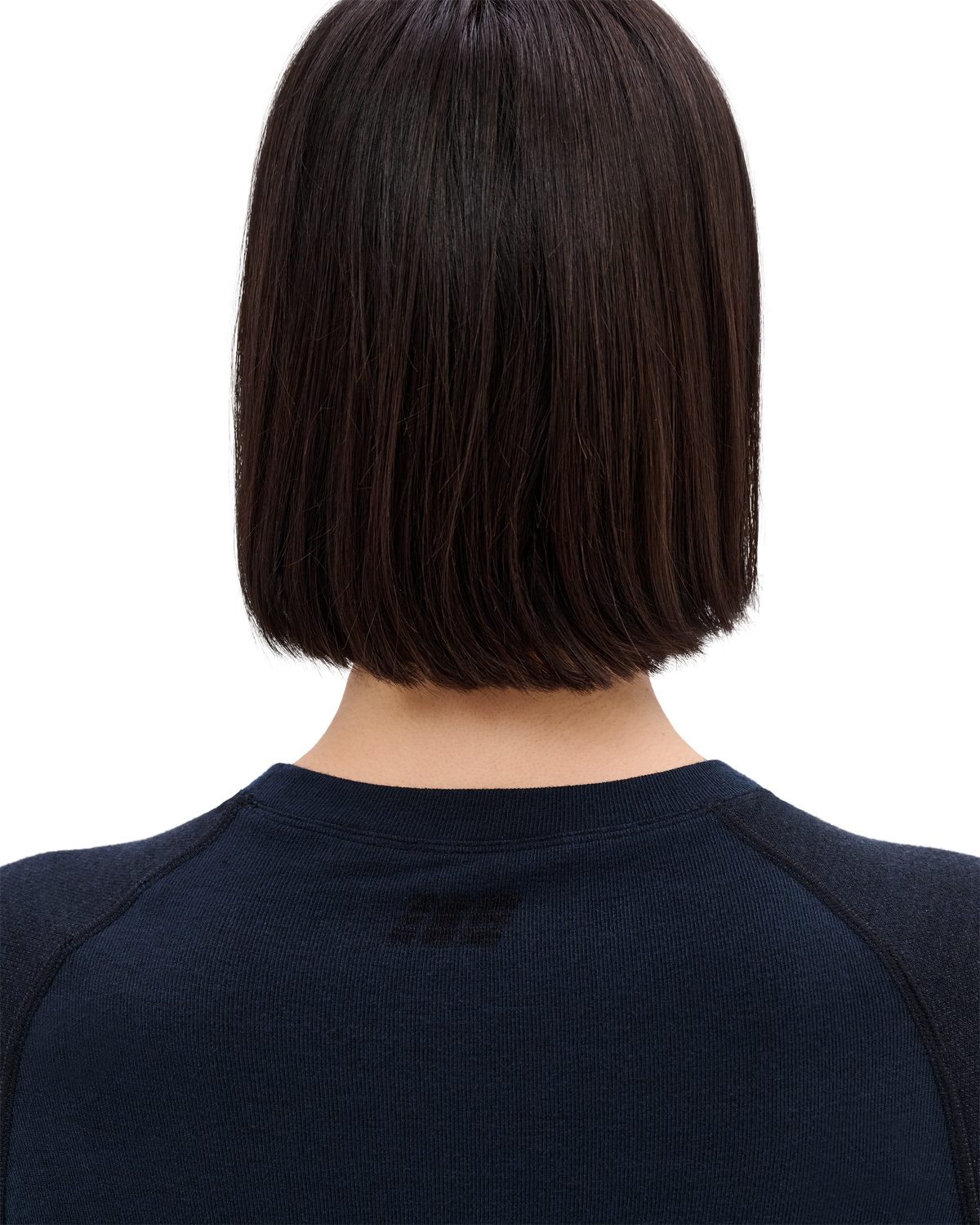Ski Merino Long Sleeve Base Shirt, Women, Black, close-up detail