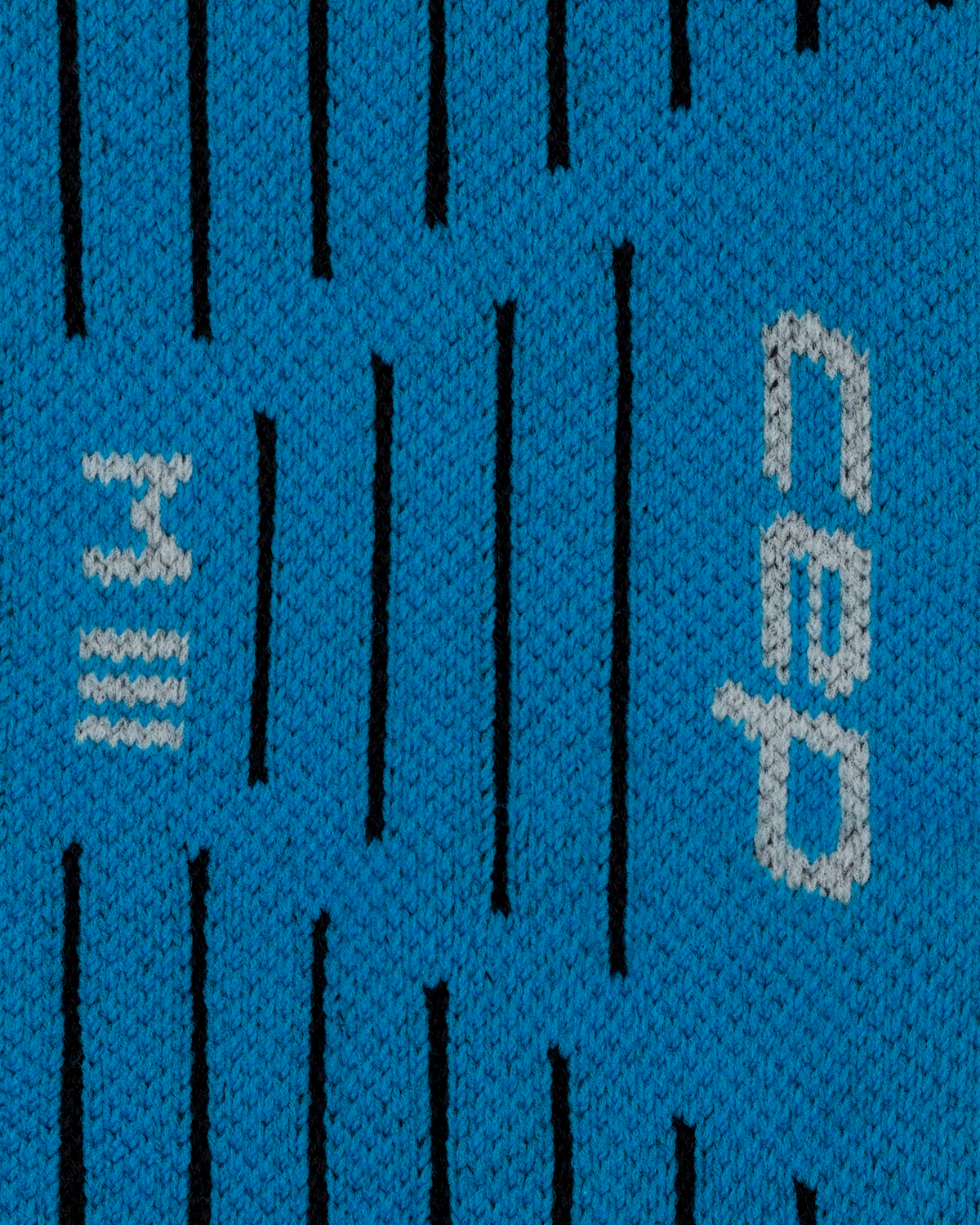 Ski Merino Tall Compression Socks, Women, Black/Blue, close-up detail