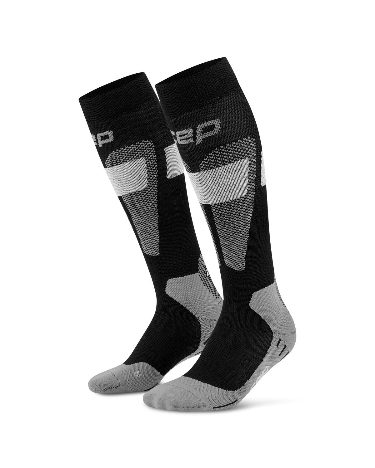 Ski Merino Tall Compression Socks, Women, Black/Grey