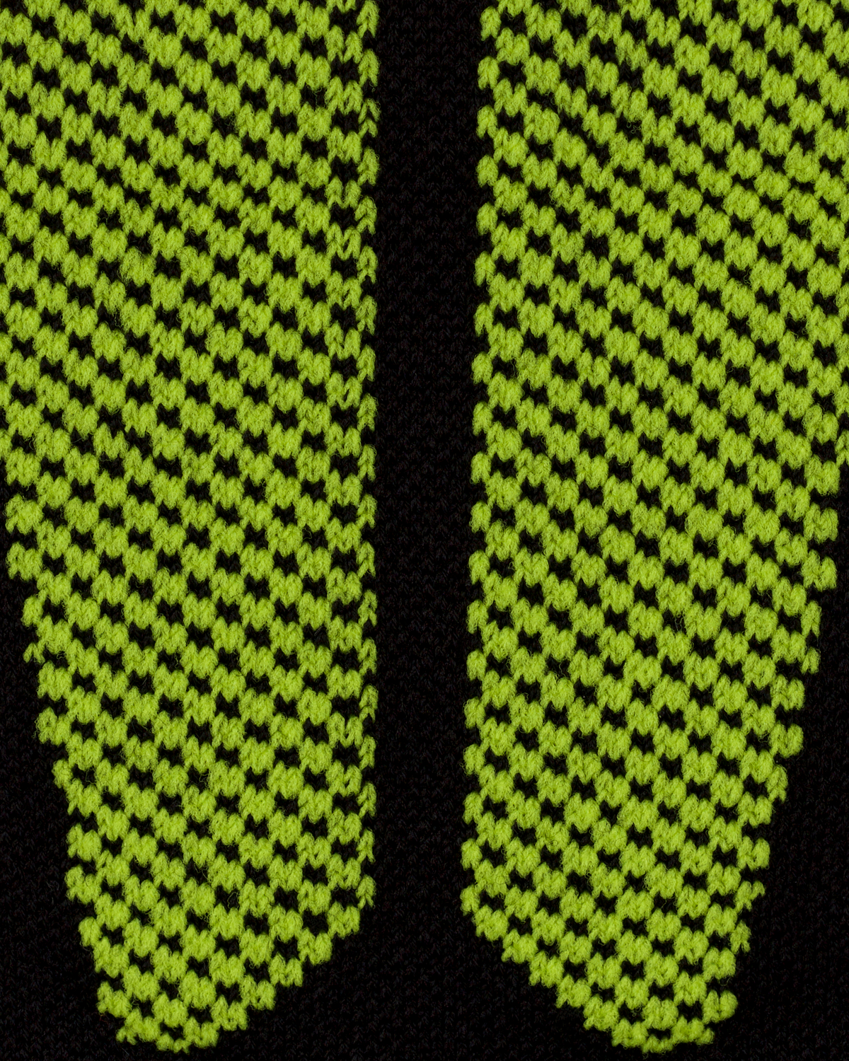 Ski Merino Tall Compression Socks, Women, Black/Lime, close-up detail