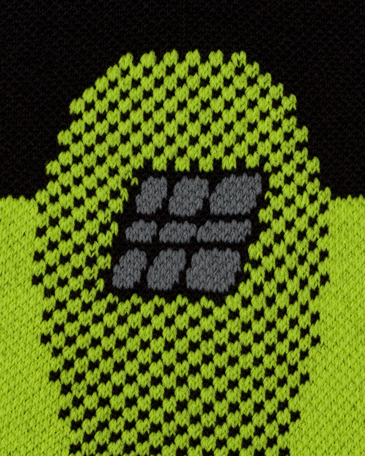 Ski Merino Tall Compression Socks, Women, Black/Lime, close-up detail
