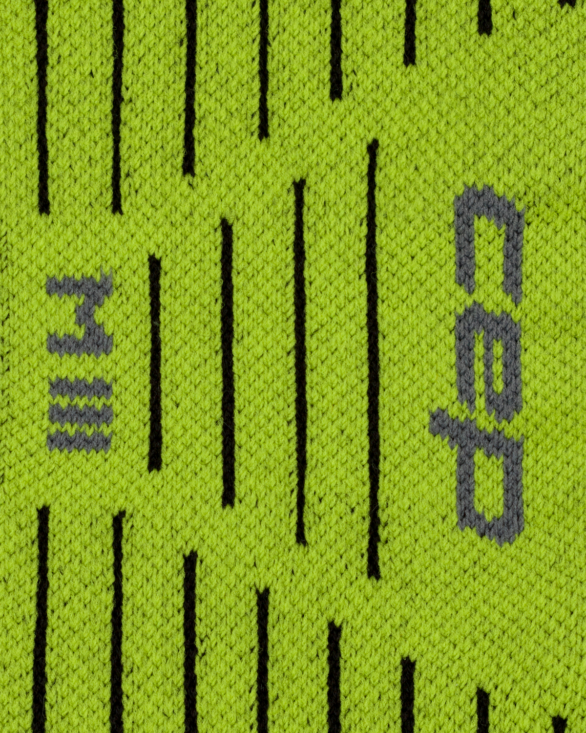 Ski Merino Tall Compression Socks, Women, Black/Lime, close-up detail