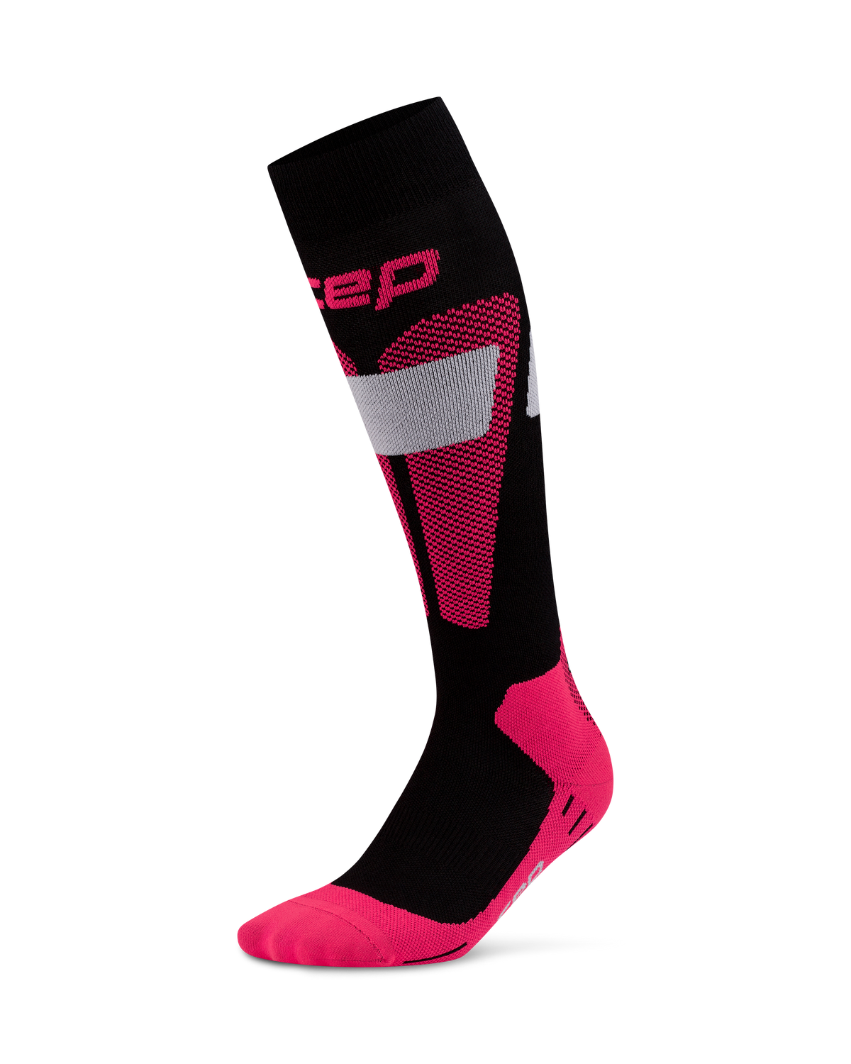 Ski Merino Tall Compression Socks, Women, Black/Pink