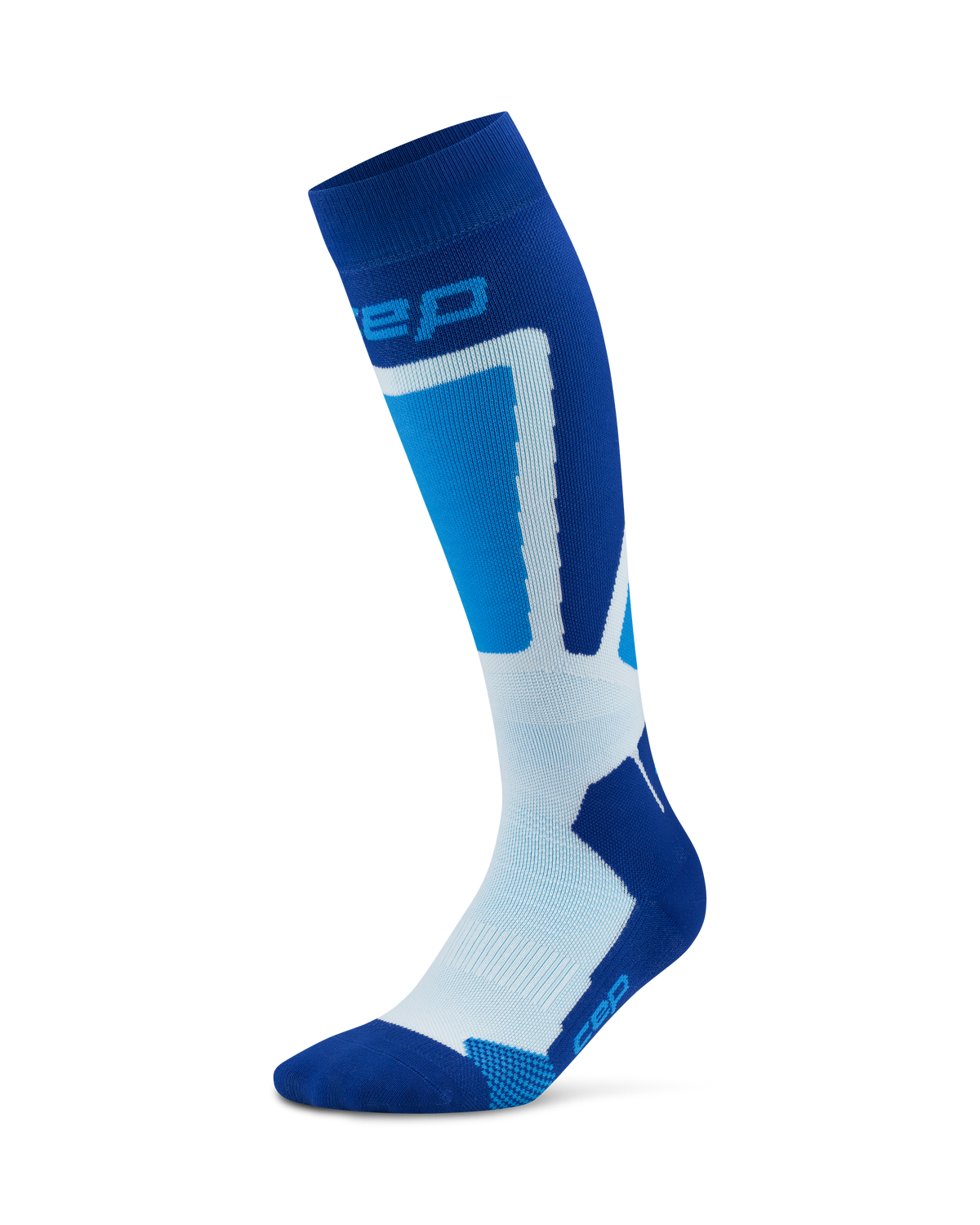 Ski Thermo Tall Compression Socks, Men, Blue/Aqua