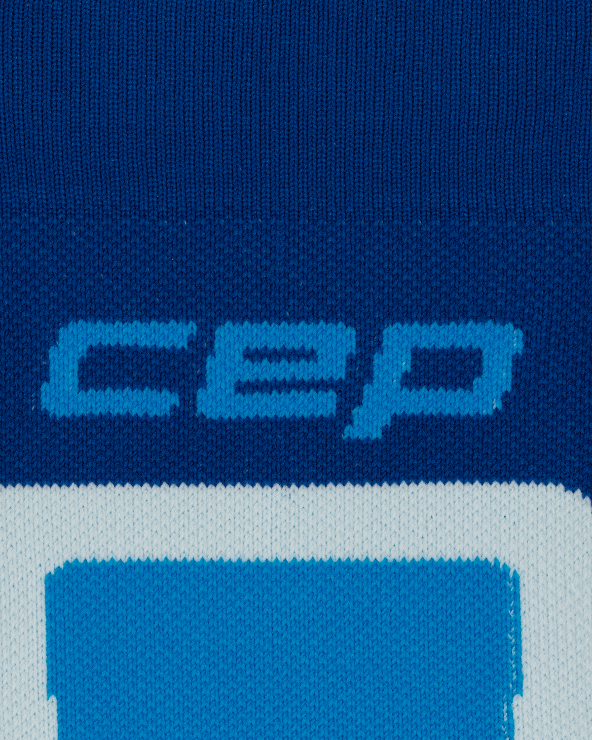 Ski Thermo Tall Compression Socks, Men, Blue/Aqua, close-up detail