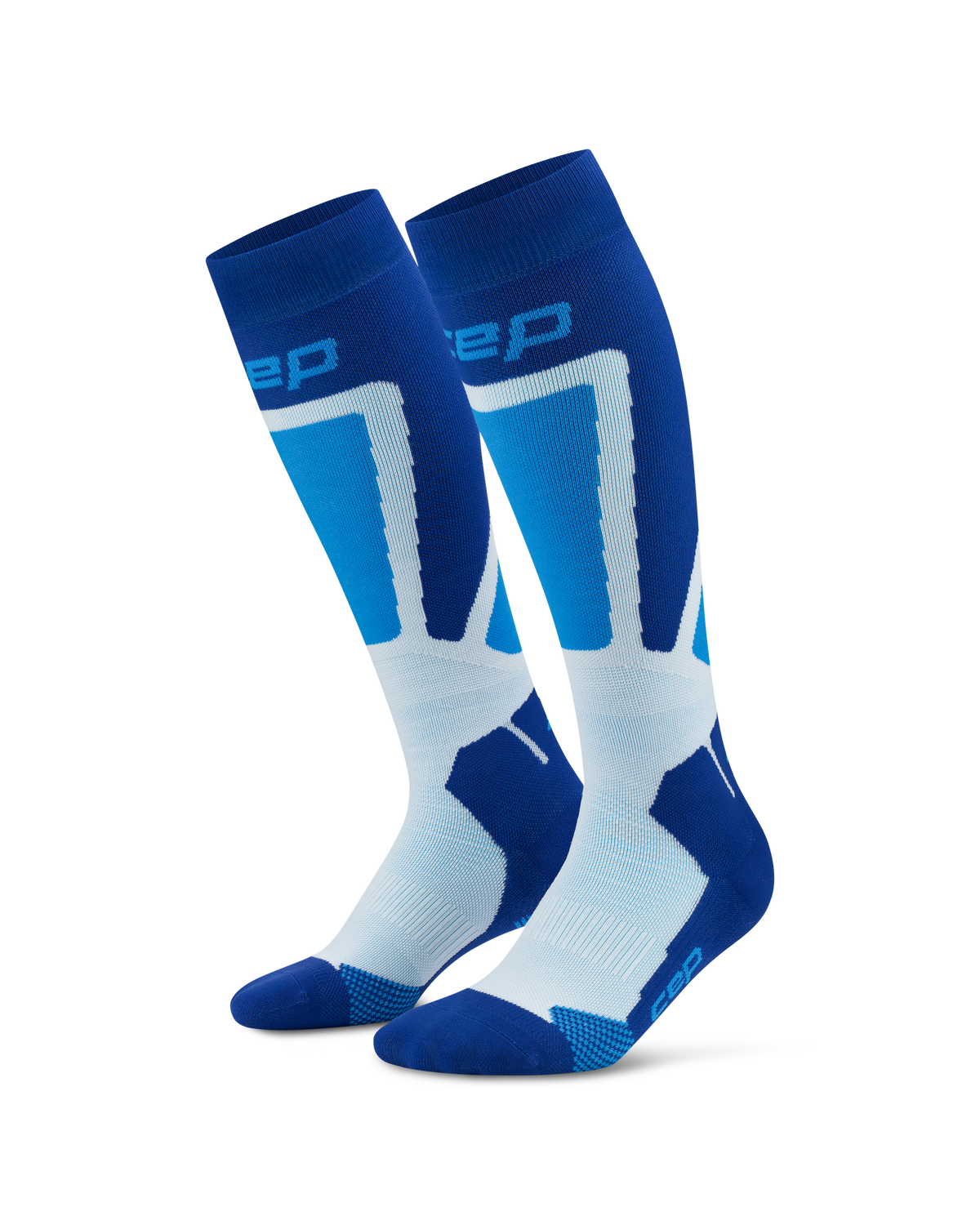 Ski Thermo Tall Compression Socks, Men, Blue/Aqua