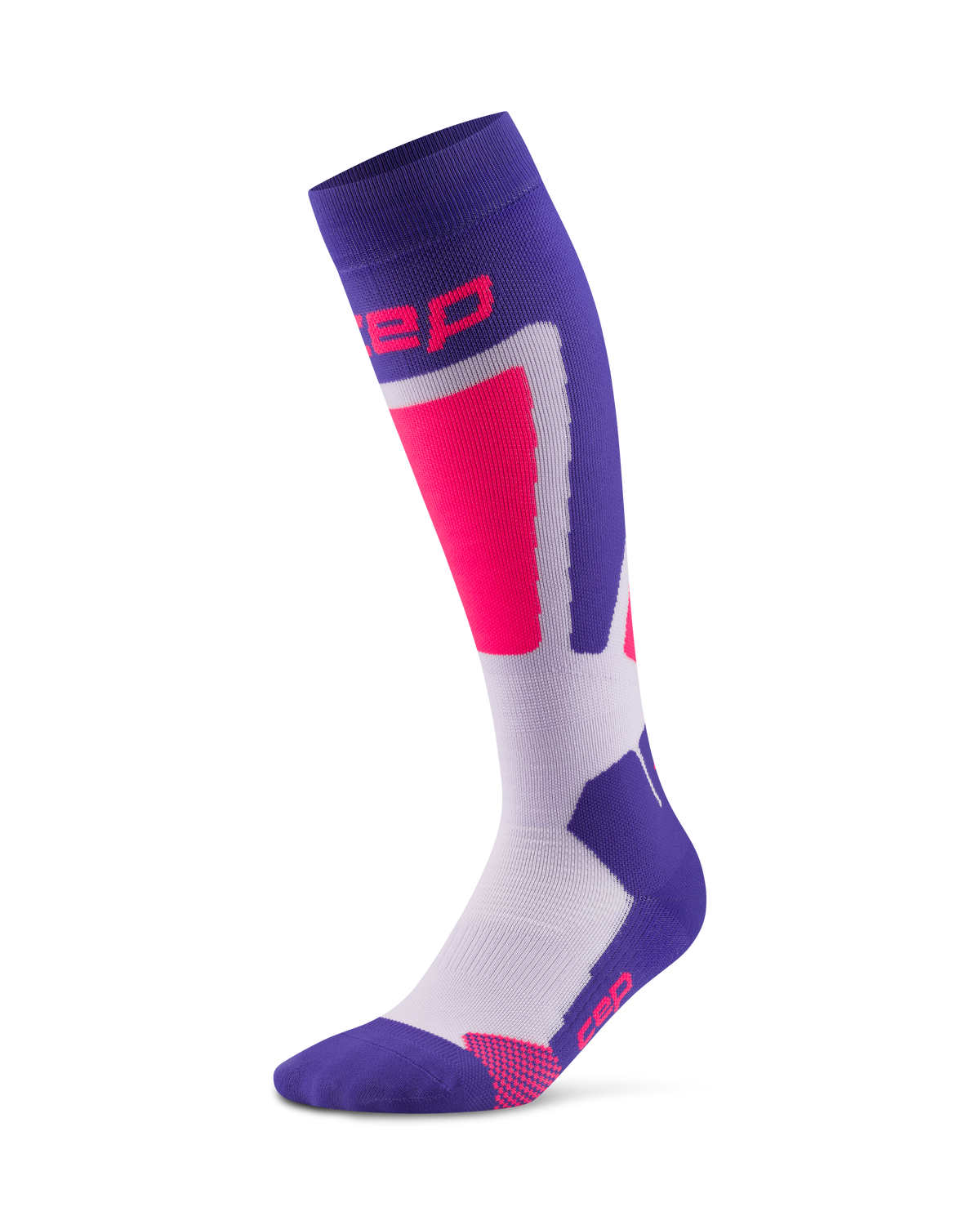 Ski Thermo Tall Compression Socks, Women, Purple/Pink