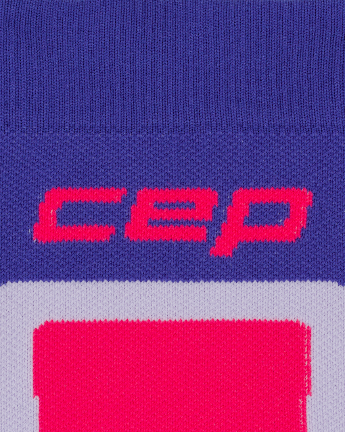 Ski Thermo Tall Compression Socks, Women, Purple/Pink, close-up detail