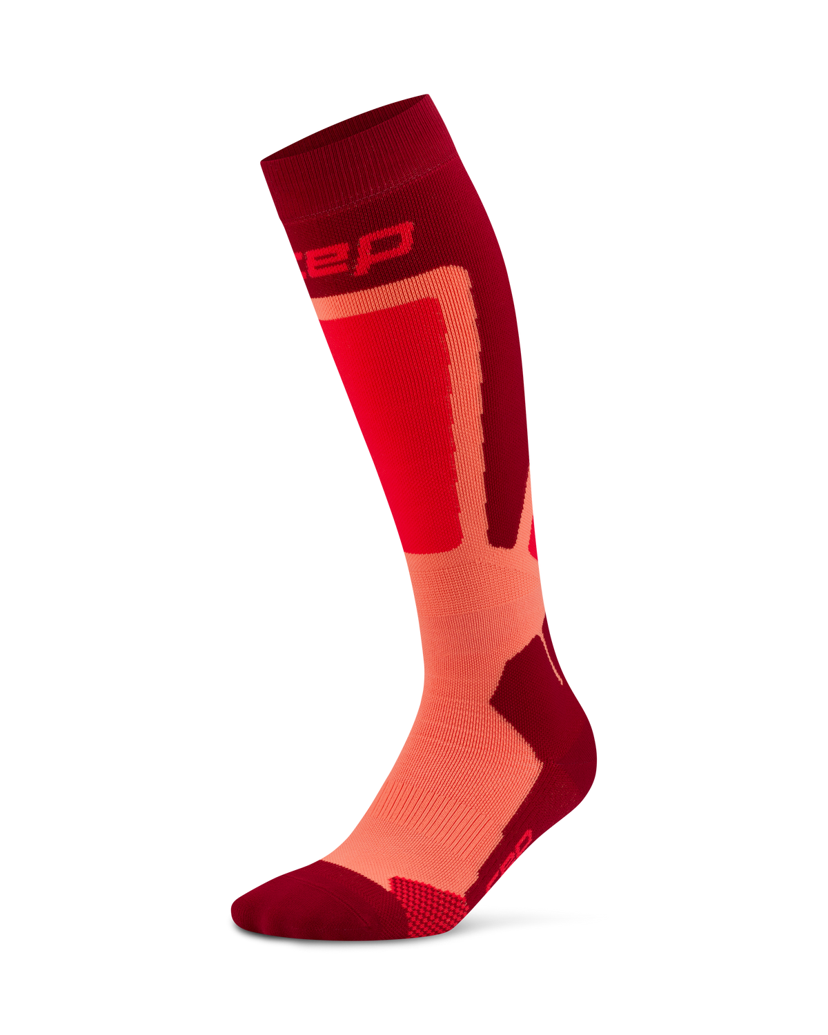 Ski Thermo Tall Compression Socks, Men, Red/Coral