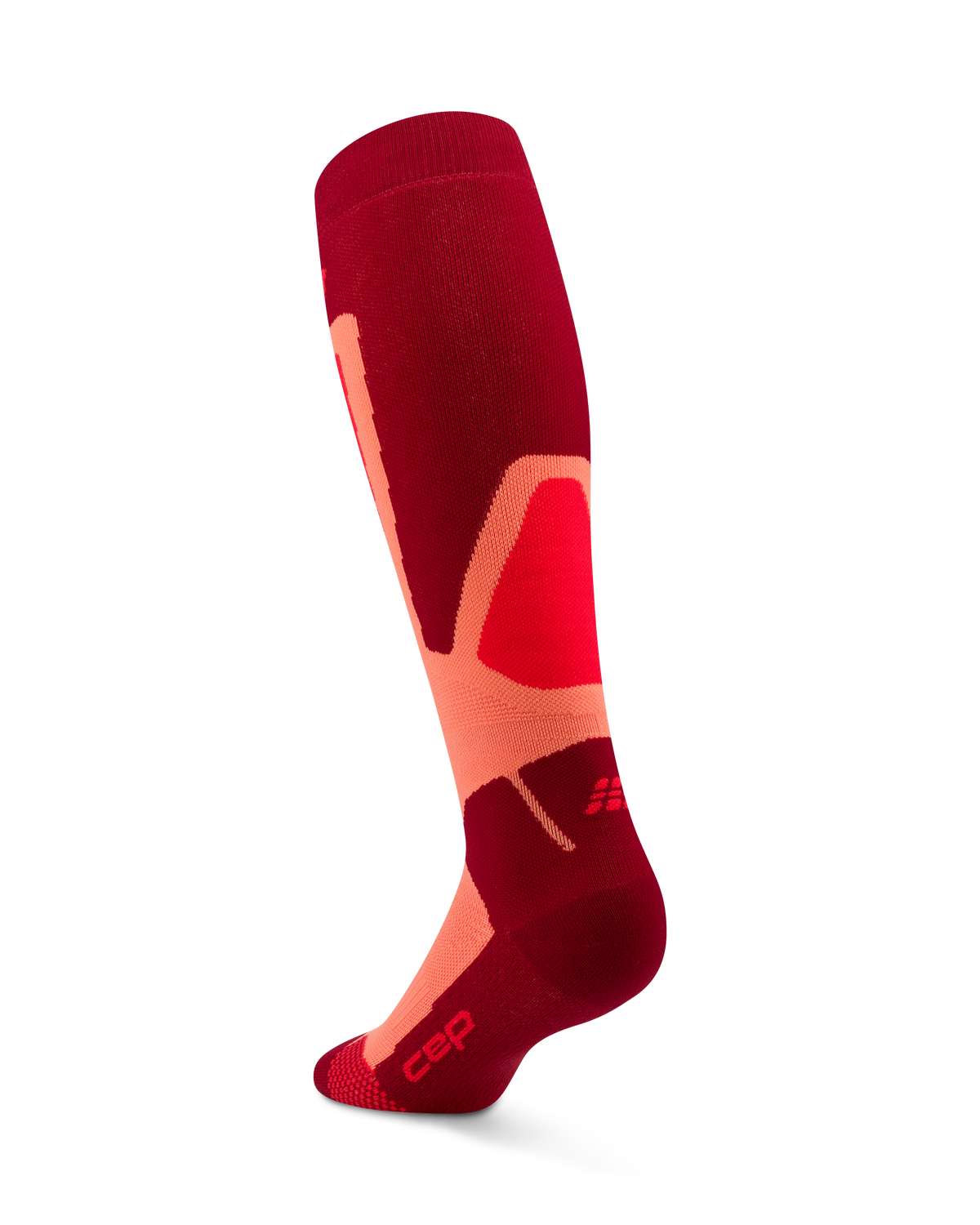 Ski Thermo Tall Compression Socks, Men, Red/Coral