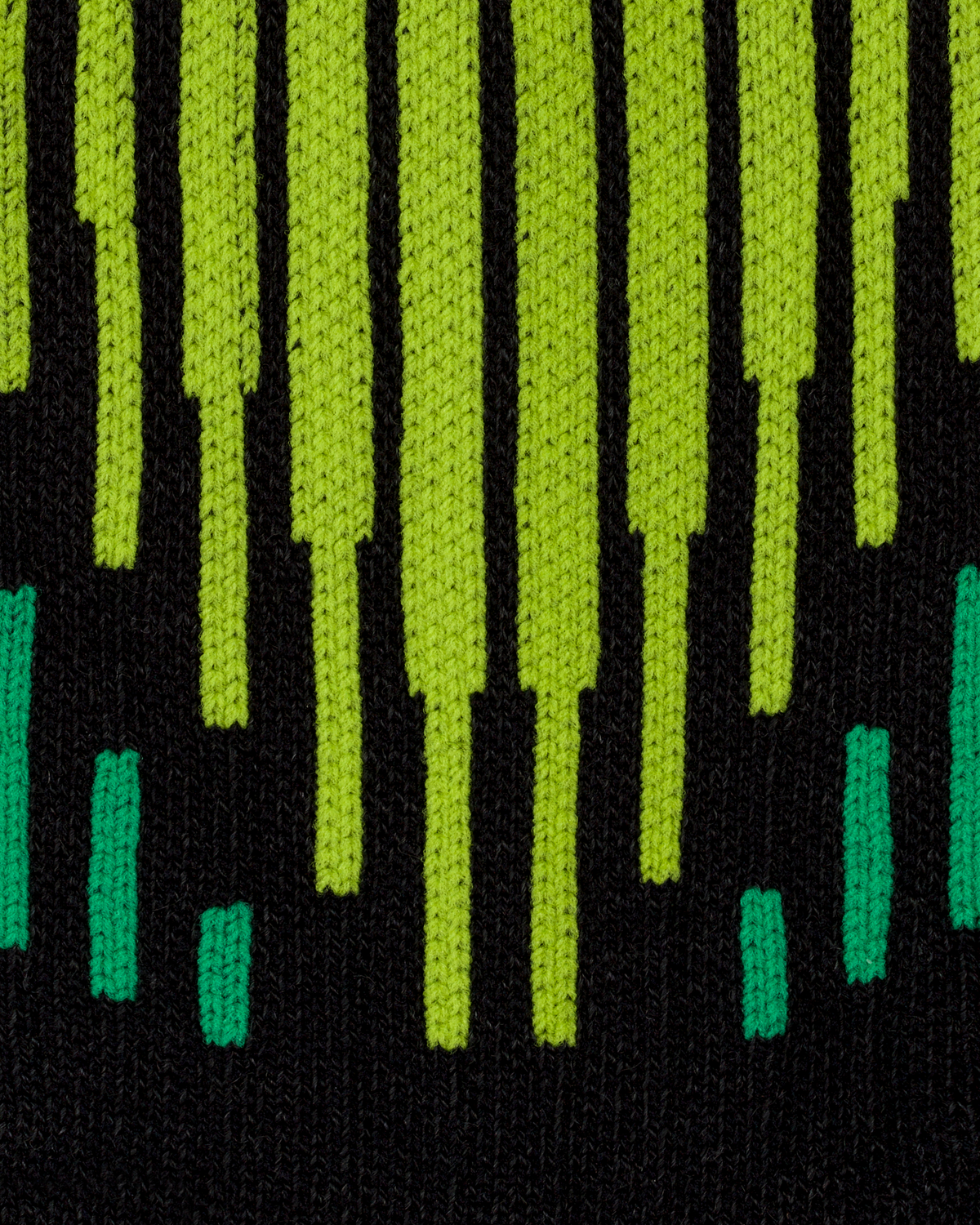 Ski Touring Merino Tall Compression Socks, Men, Black/Lime, close-up detail