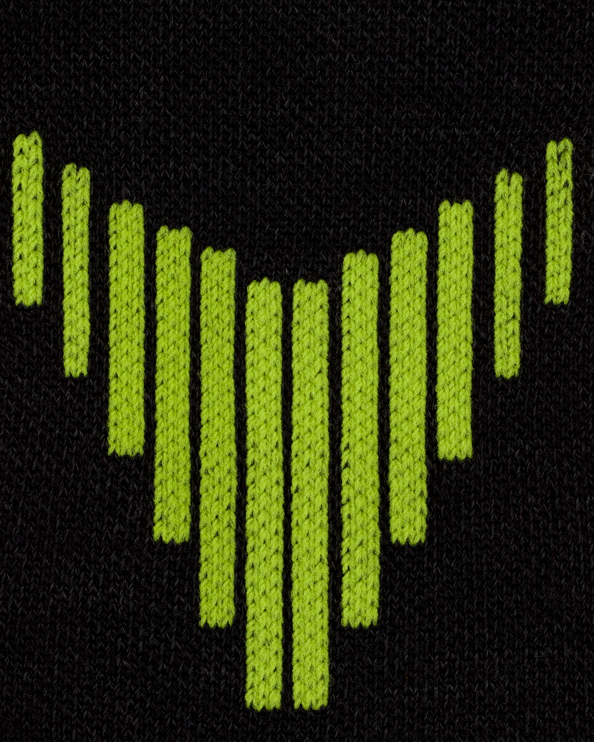 Ski Touring Merino Tall Compression Socks, Men, Black/Lime, close-up detail