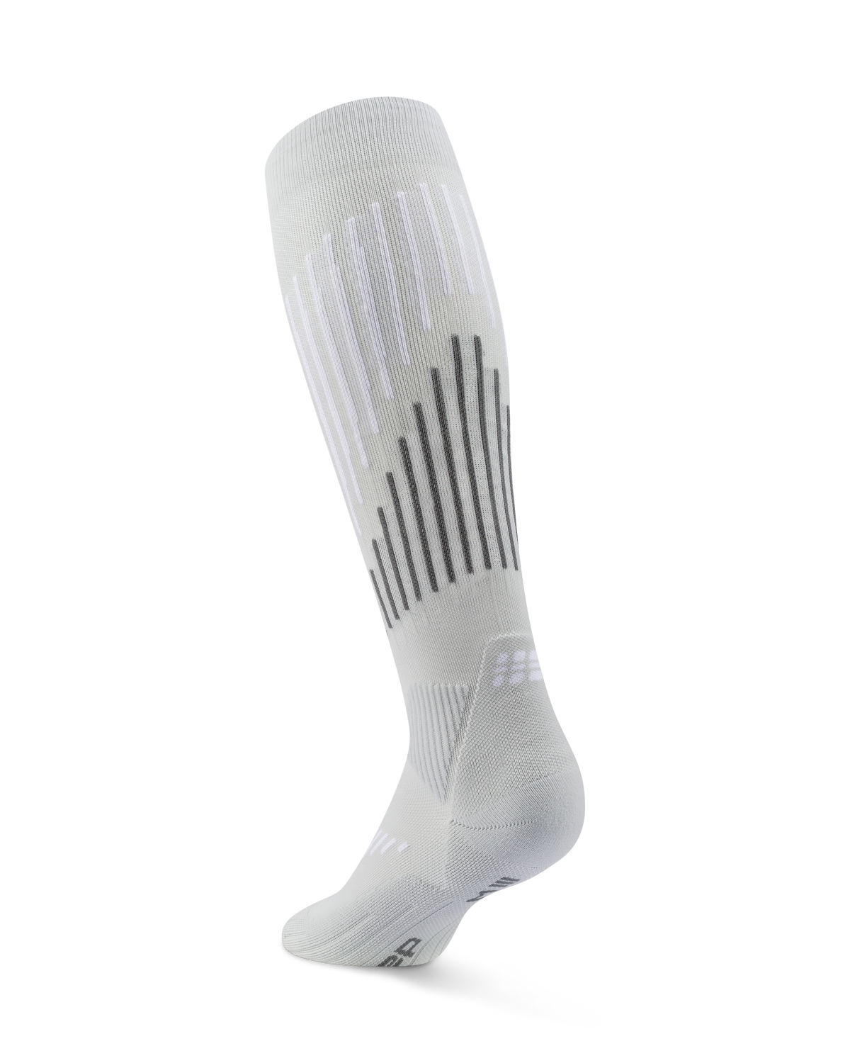 Ski Touring Merino Tall Compression Socks, Men, Grey/White