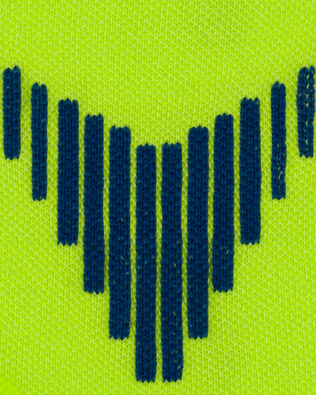 Ski Touring Merino Tall Compression Socks, Men, Lime/Blue, close-up detail