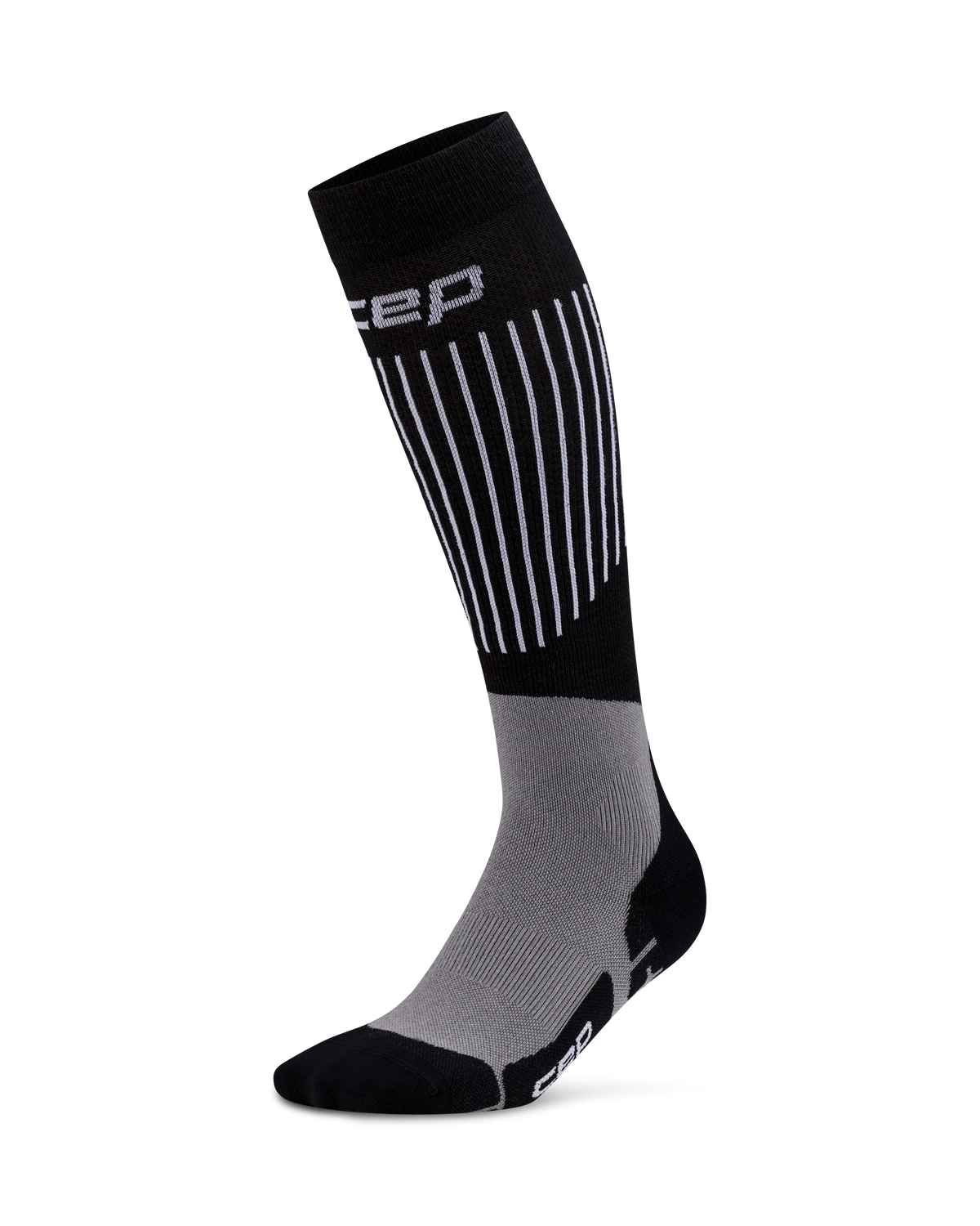 Ski Ultralight Tall Compression Socks, Men, Black/Grey
