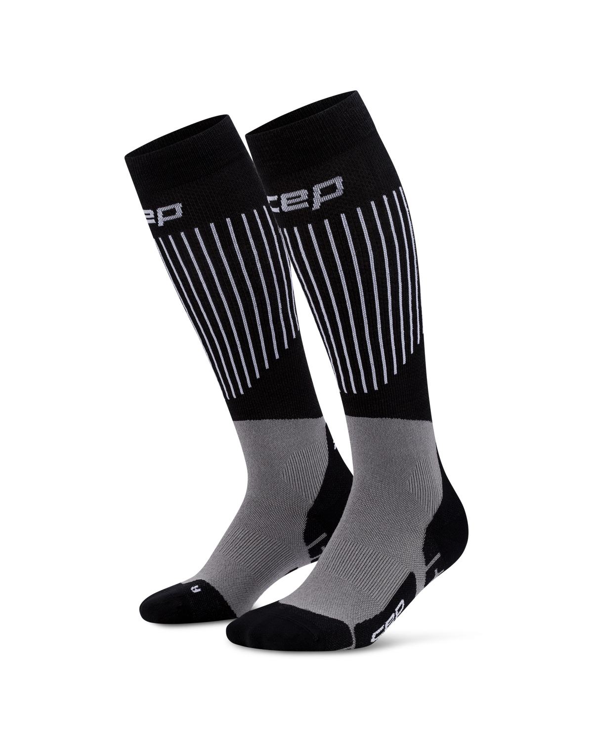 Ski Ultralight Tall Compression Socks, Men, Black/Grey