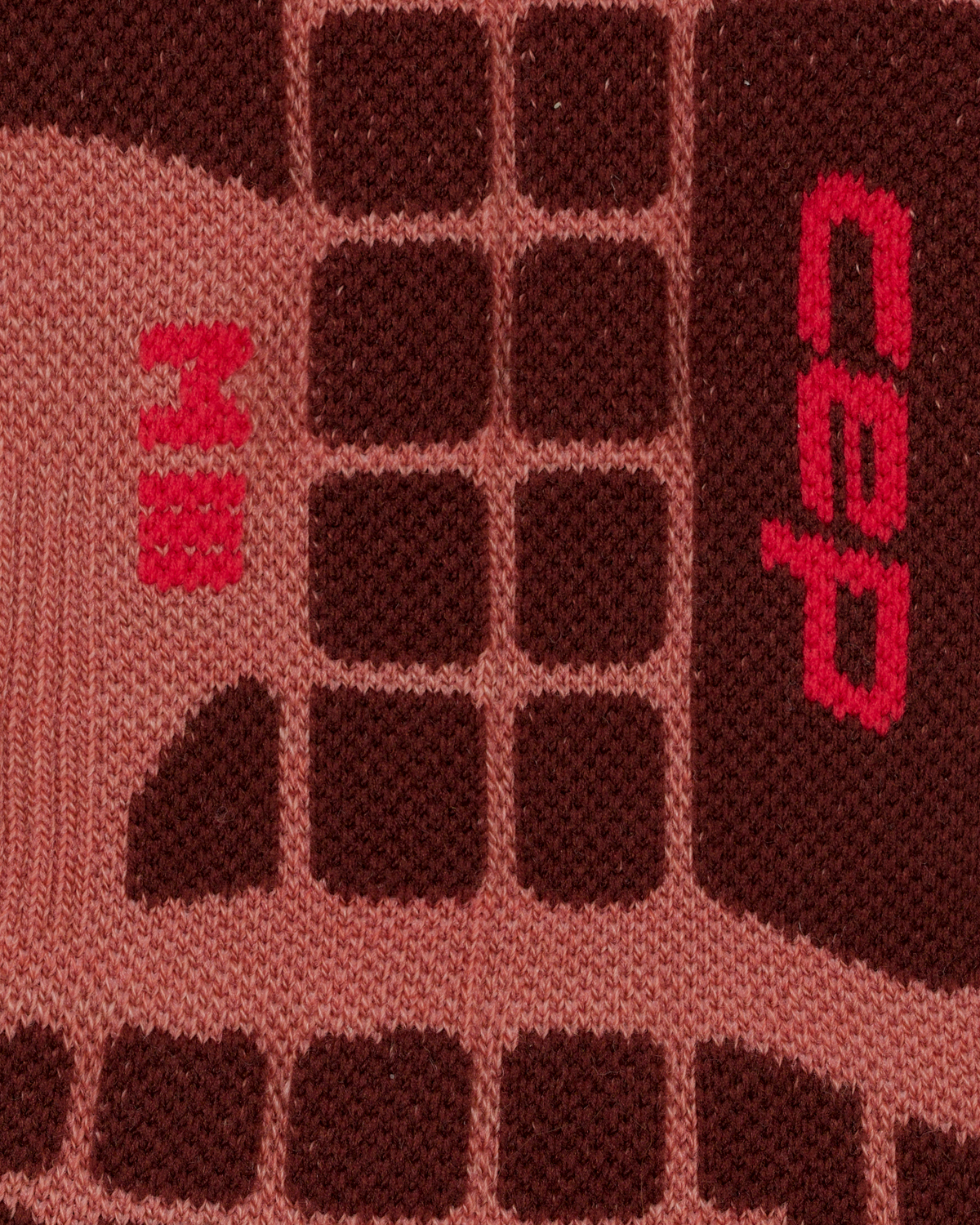 Ski Ultralight Tall Compression Socks, Men, Brown/Dark Red, close-up detail
