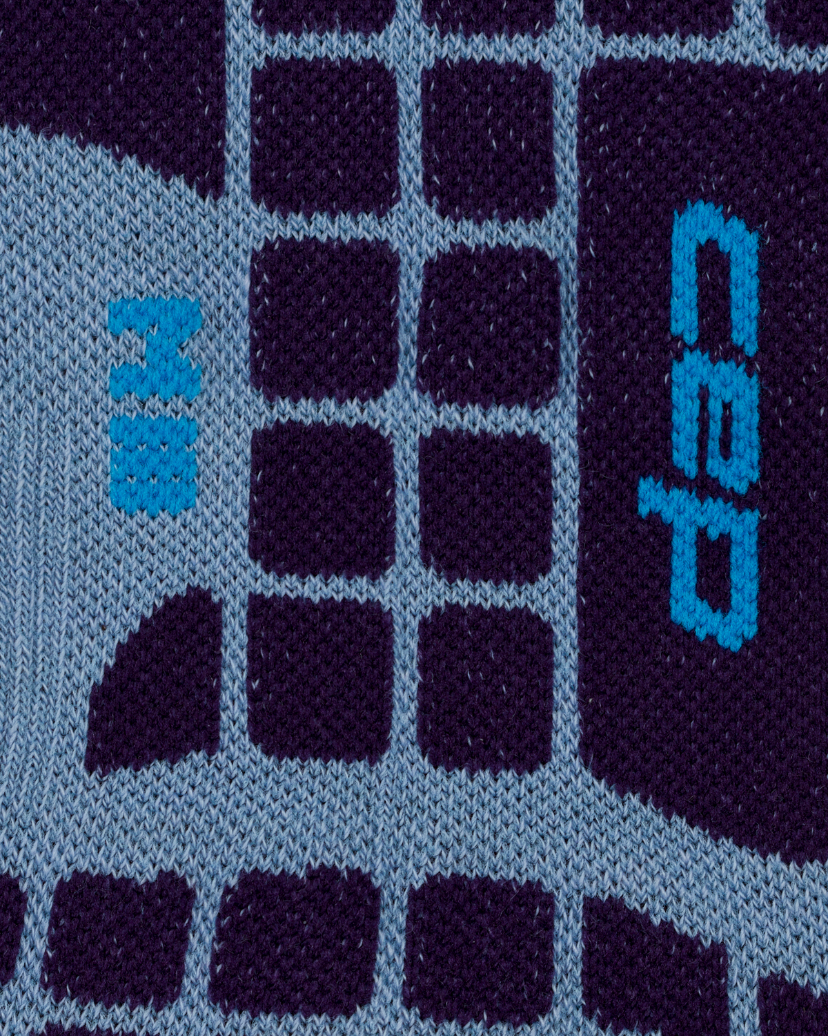 Ski Ultralight Tall Compression Socks, Men, Dark Purple/Blue, close-up detail