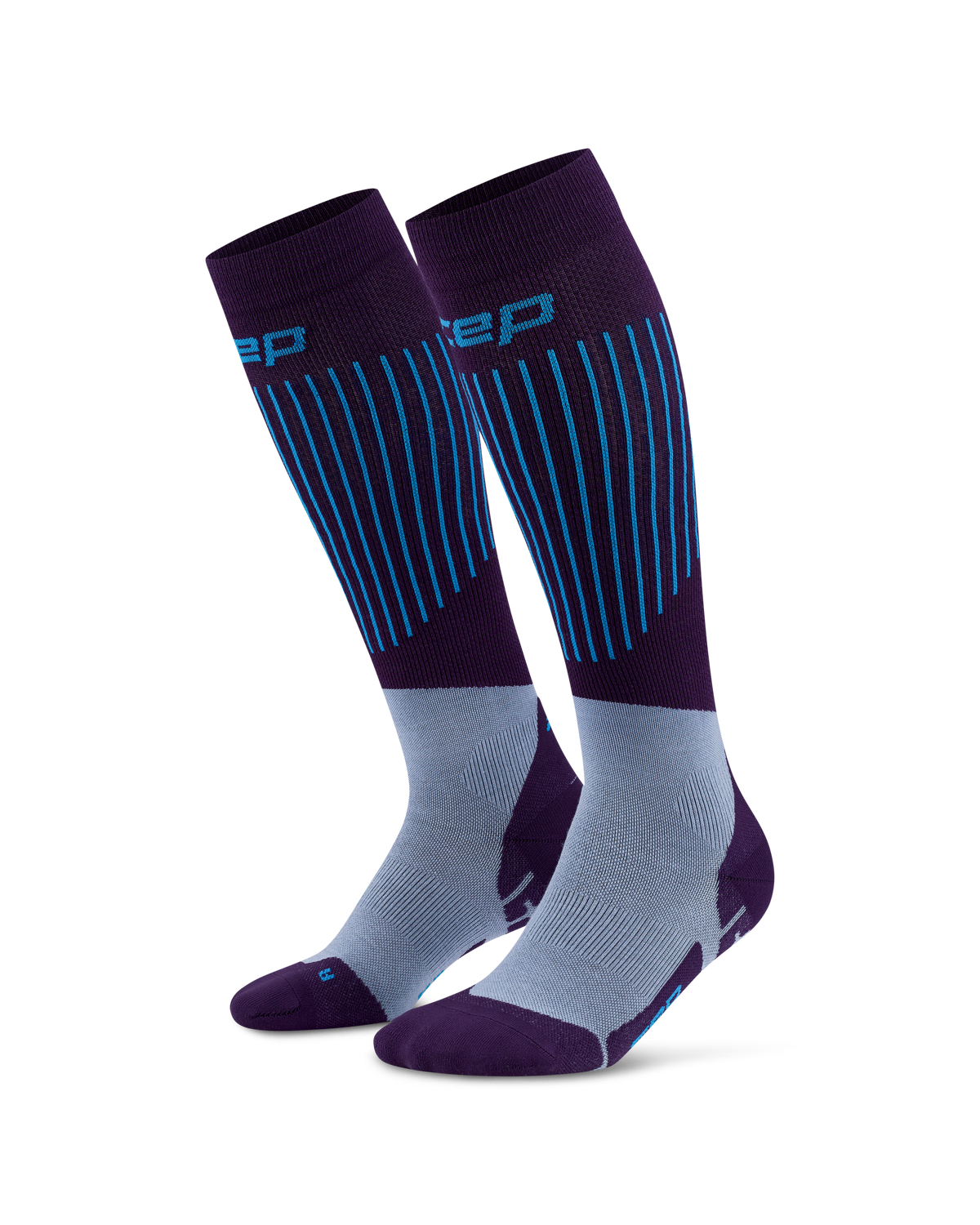 Ski Ultralight Tall Compression Socks, Men, Dark Purple/Blue