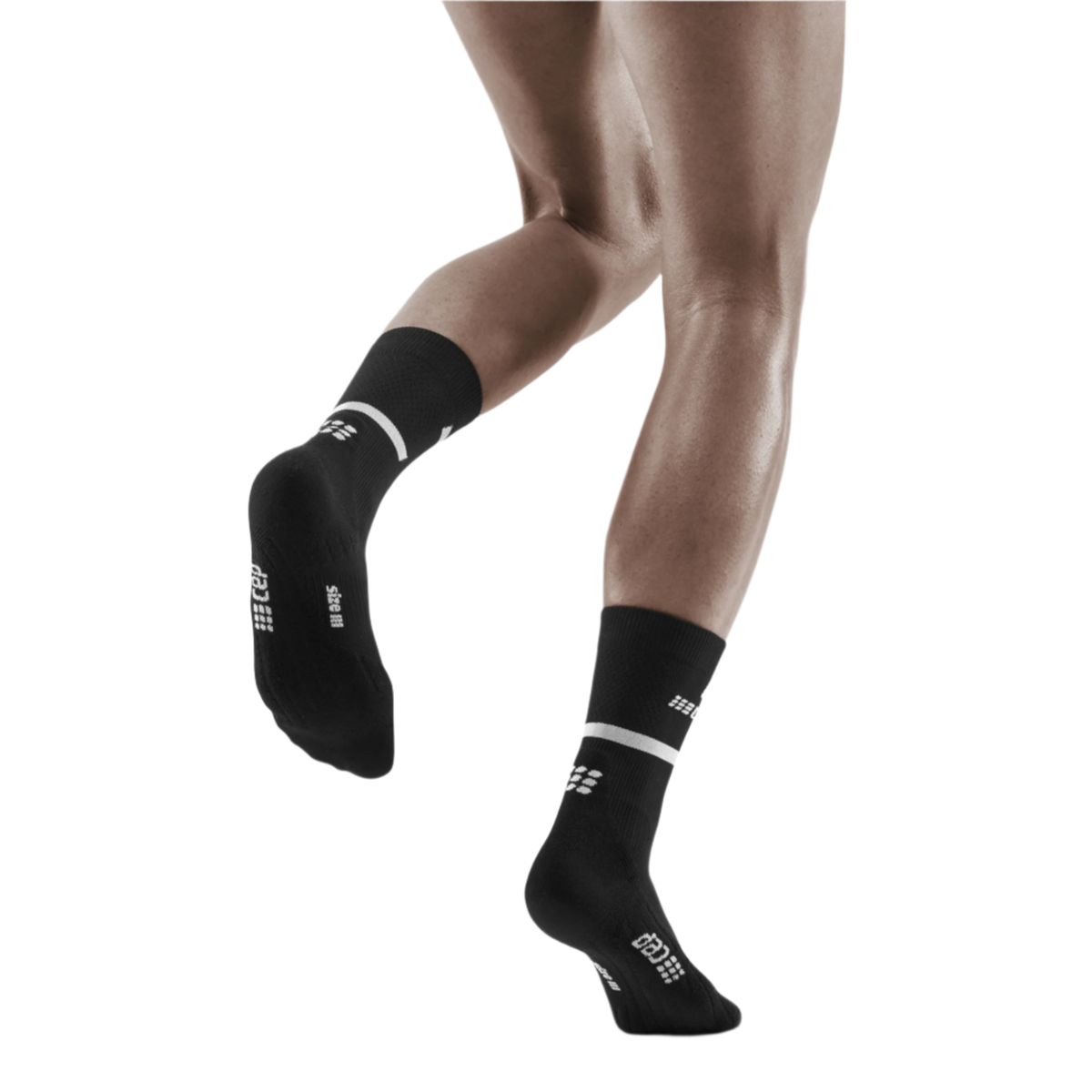 The Run Compression Mid Cut Socks 4.0, Men, Black