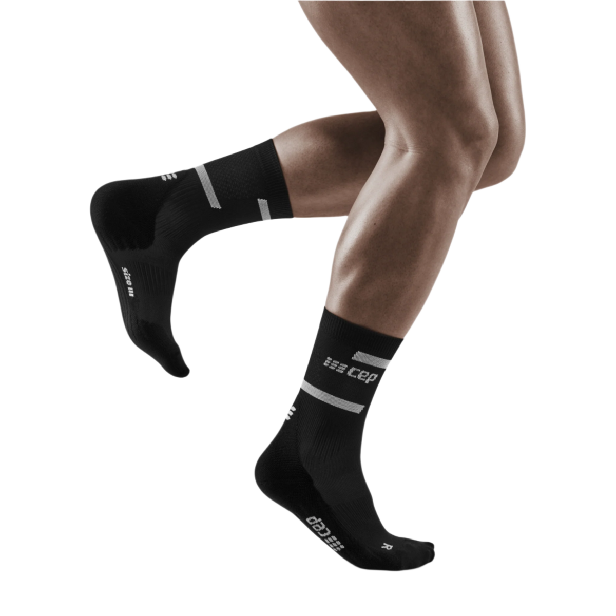 The Run Compression Mid Cut Socks 4.0, Men, Black