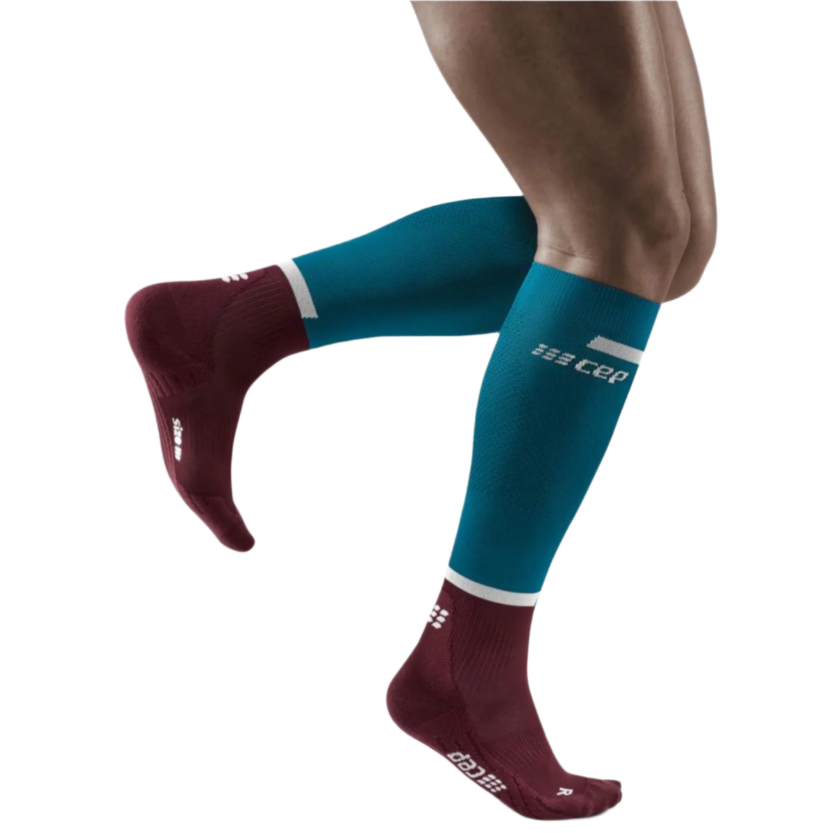 The Run Compression Tall Socks 4.0, Men, Petrol/Dark Red