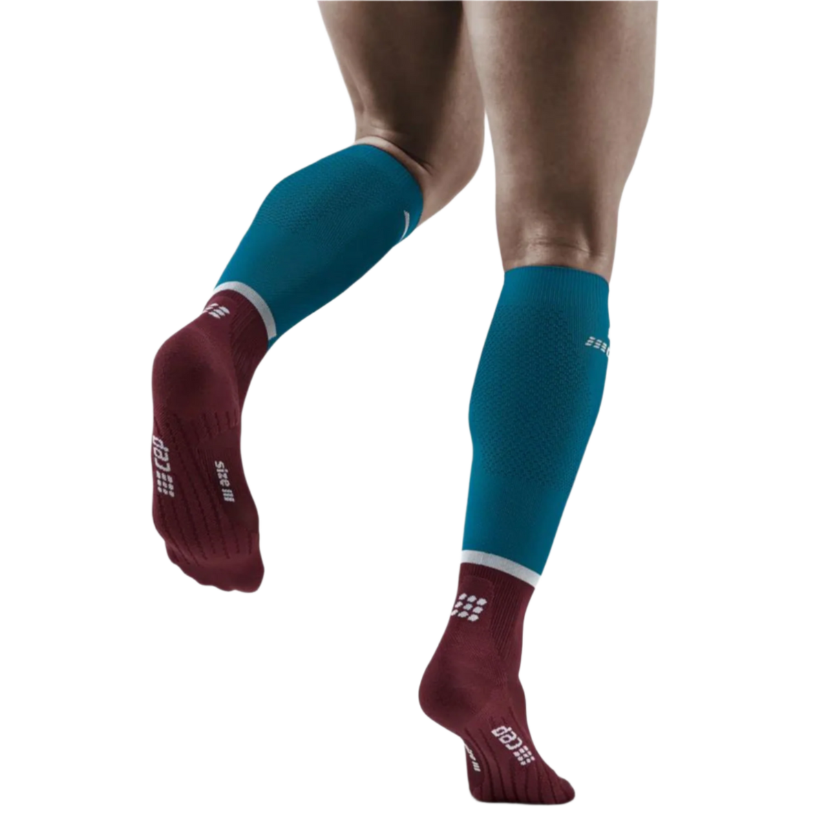 The Run Compression Tall Socks 4.0, Men, Petrol/Dark Red