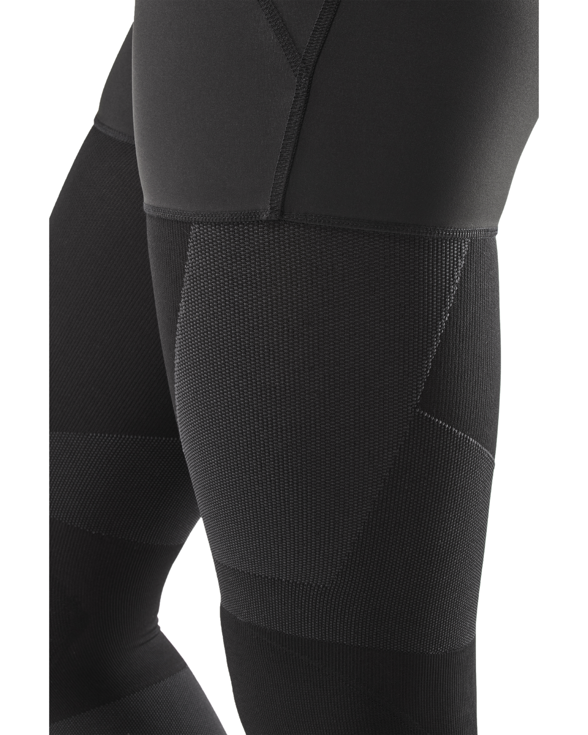 Compression Run Tights 4.0, Women, Black, close-up detail