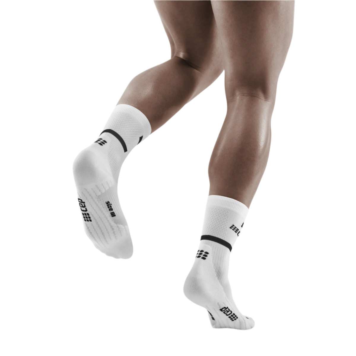 The Run Compression Mid Cut Socks 4.0, Men, White