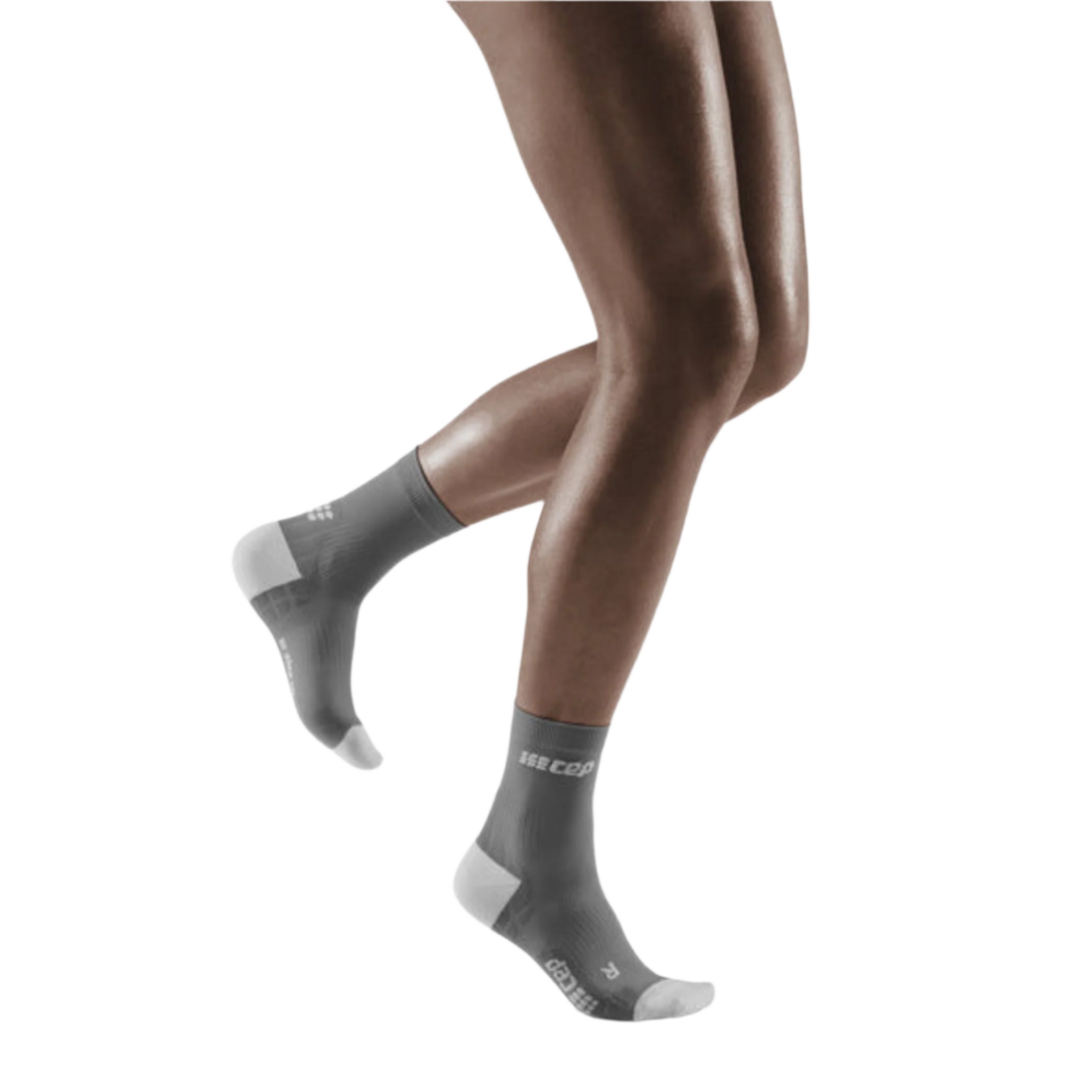 Ultralight Short Compression Socks, Women, Grey/Light Grey