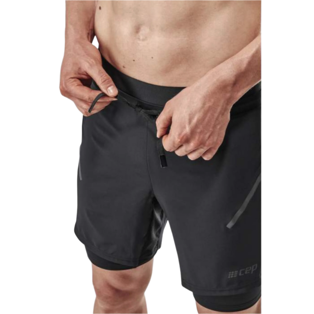 2-in-1 Training Shorts, Men - Front View