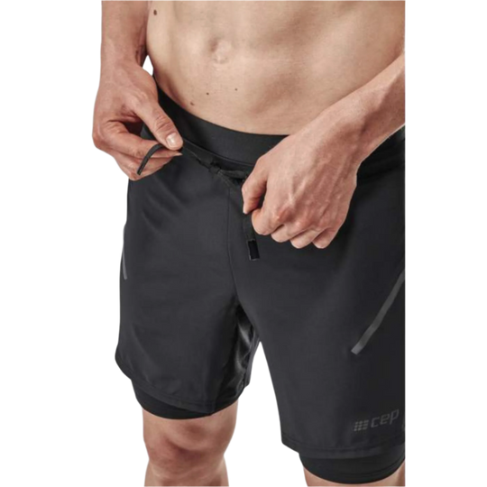 2-in-1 Training Shorts, Men - Front View