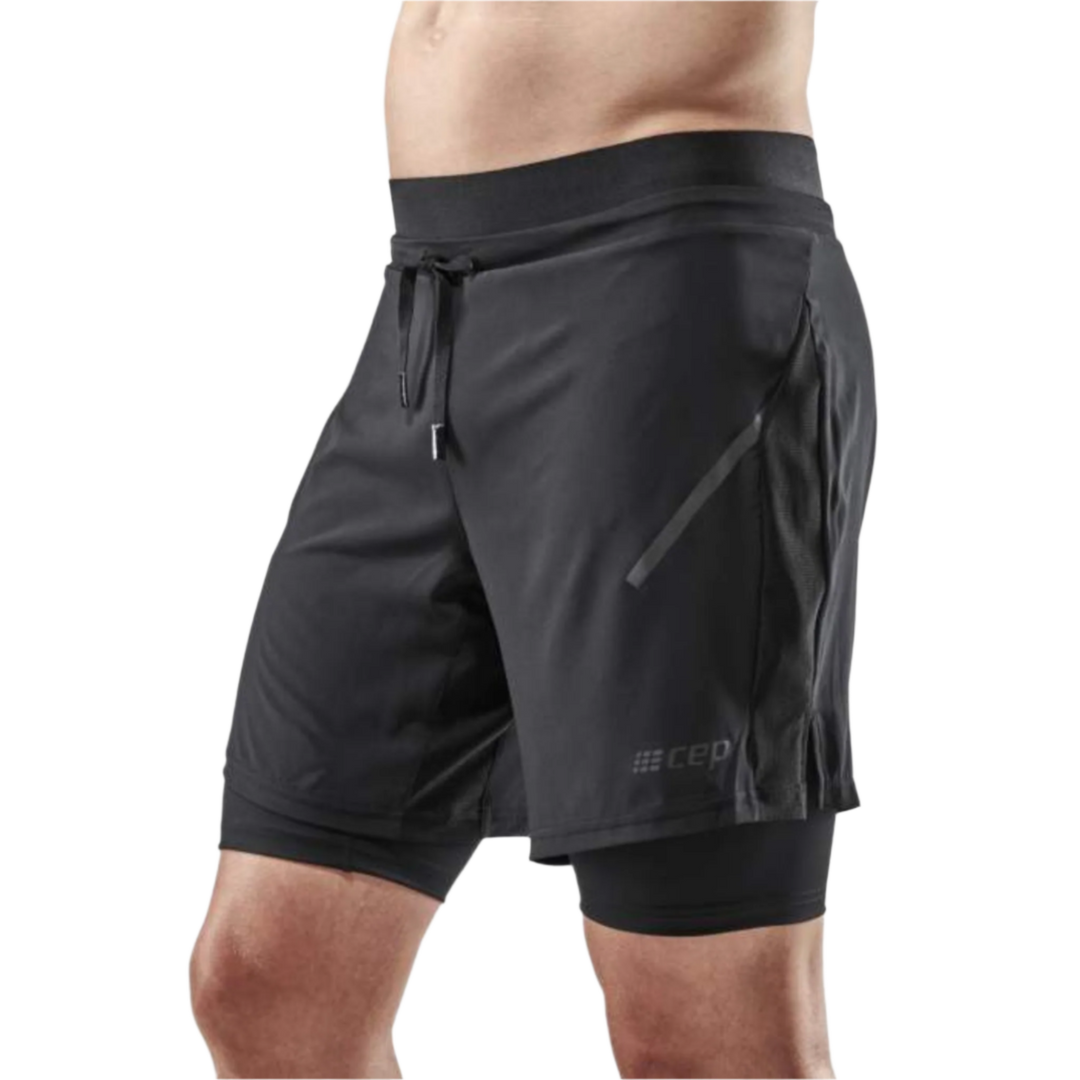 2-in-1 Training Shorts, Men - Side View