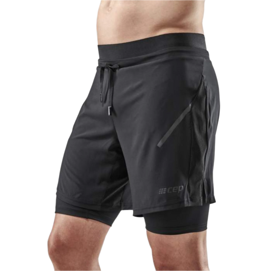 2-in-1 Training Shorts, Men - Side View