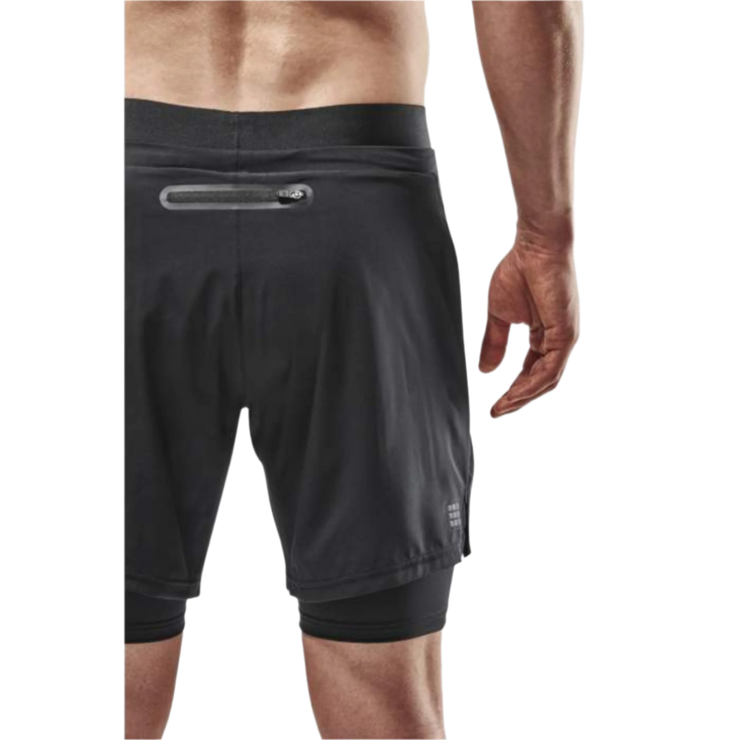 2-in-1 Training Shorts, Men - Back Zipper