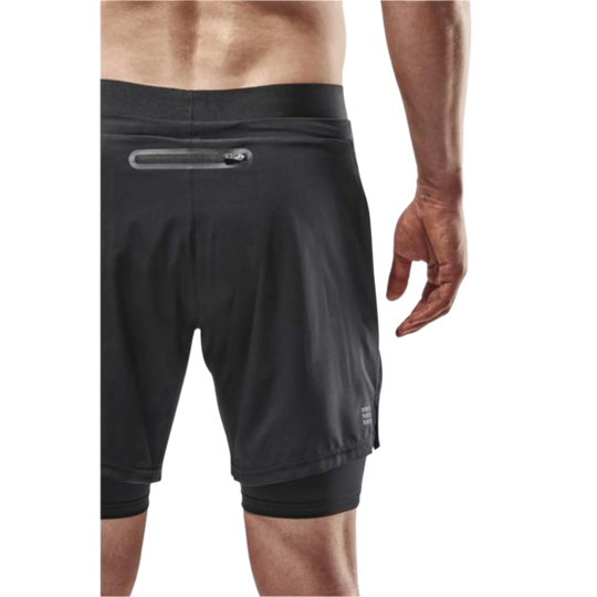 2-in-1 Training Shorts, Men - Back Zipper