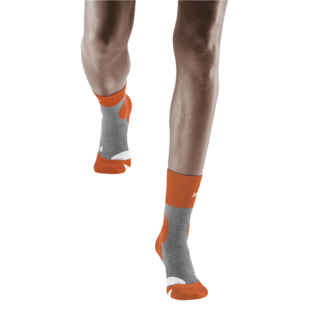 Hiking Merino Mid Cut Compression Socks, Women, Sunset/Grey