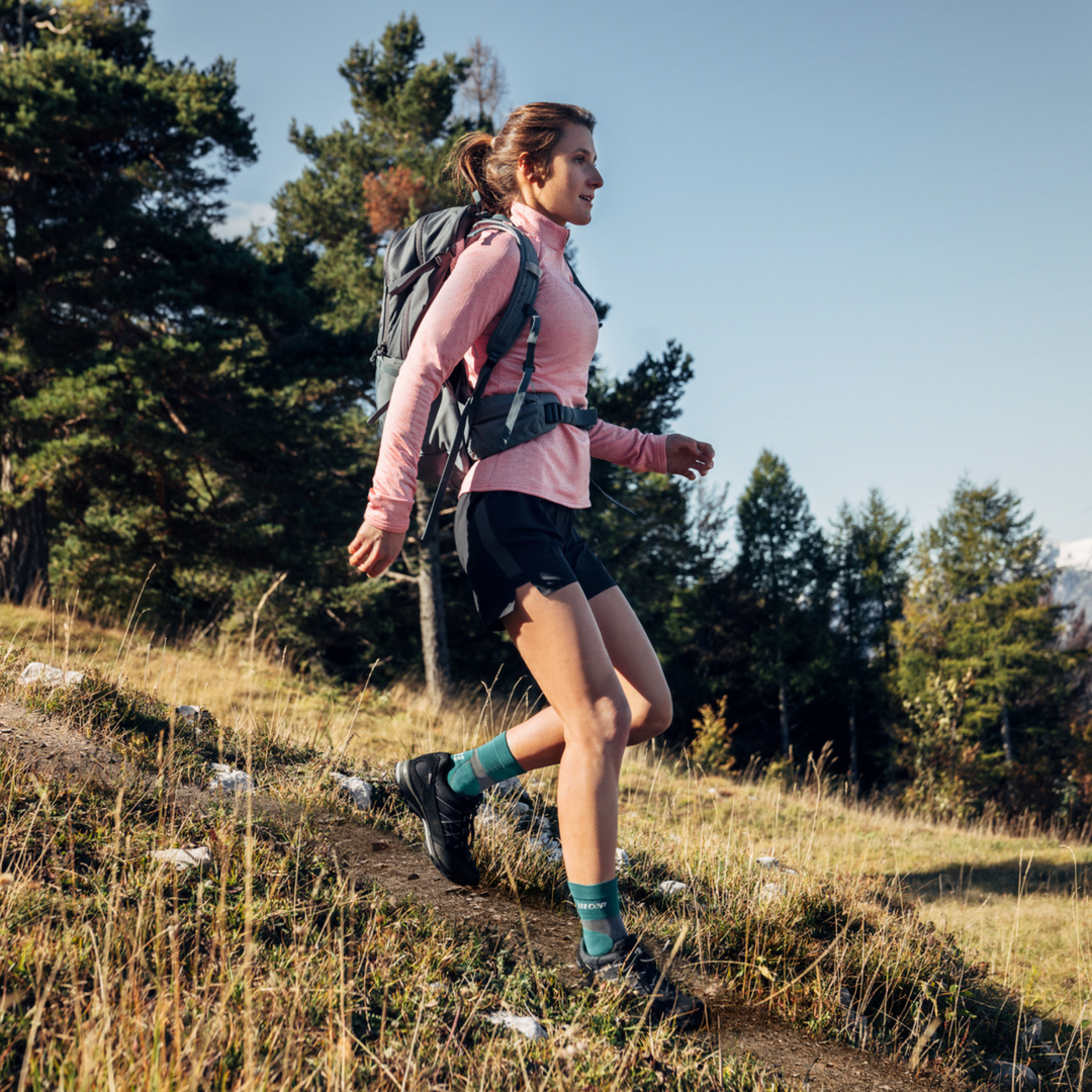 Hiking Merino Mid Cut Compression Socks, Women