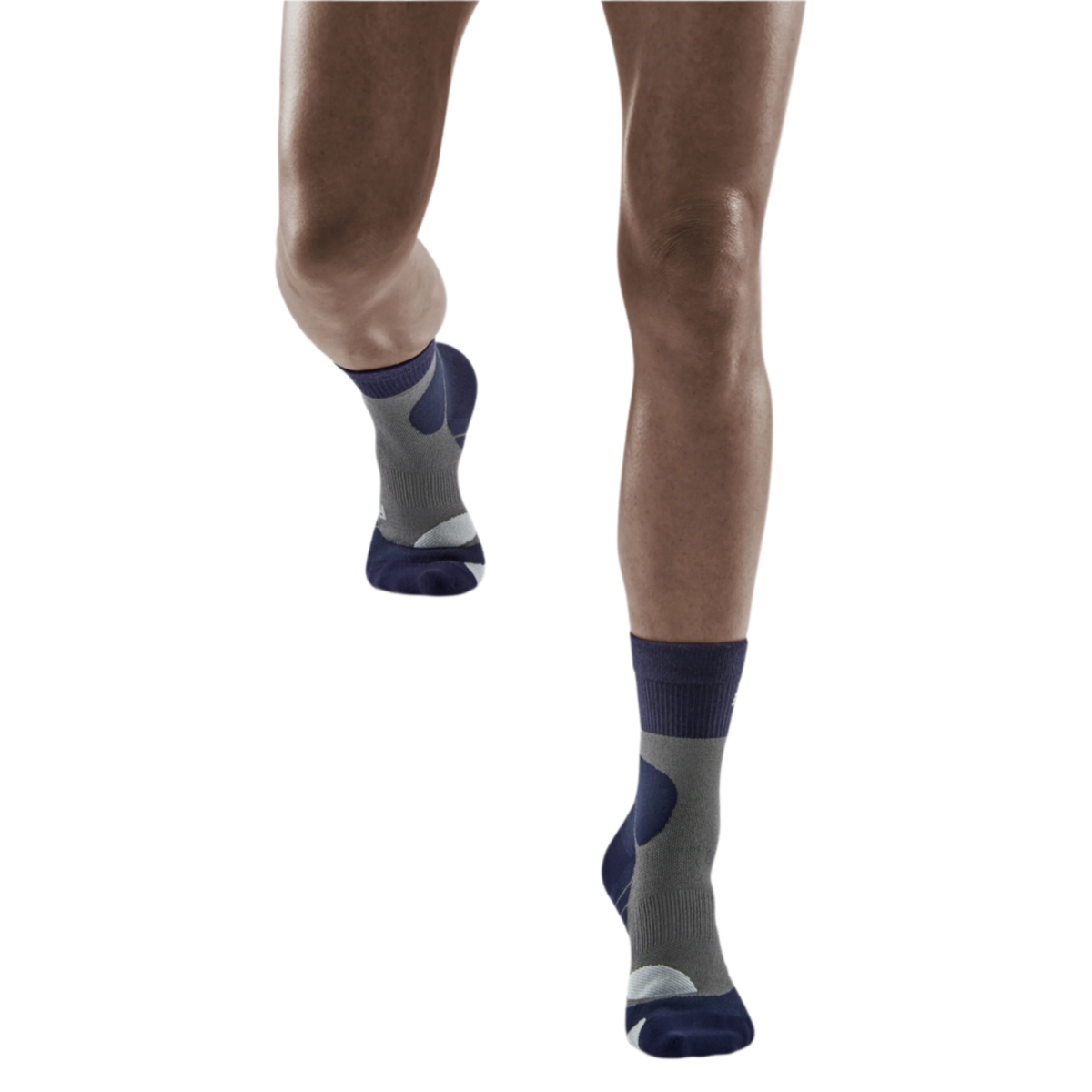 Hiking Merino Mid Cut Compression Socks, Women, Peacoat/Grey