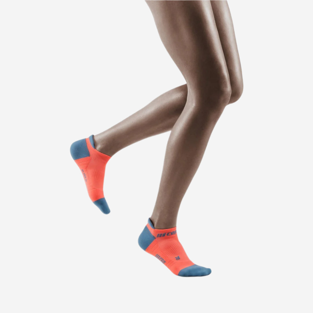 No Show Compression Socks 3.0, Men, Coral/Grey