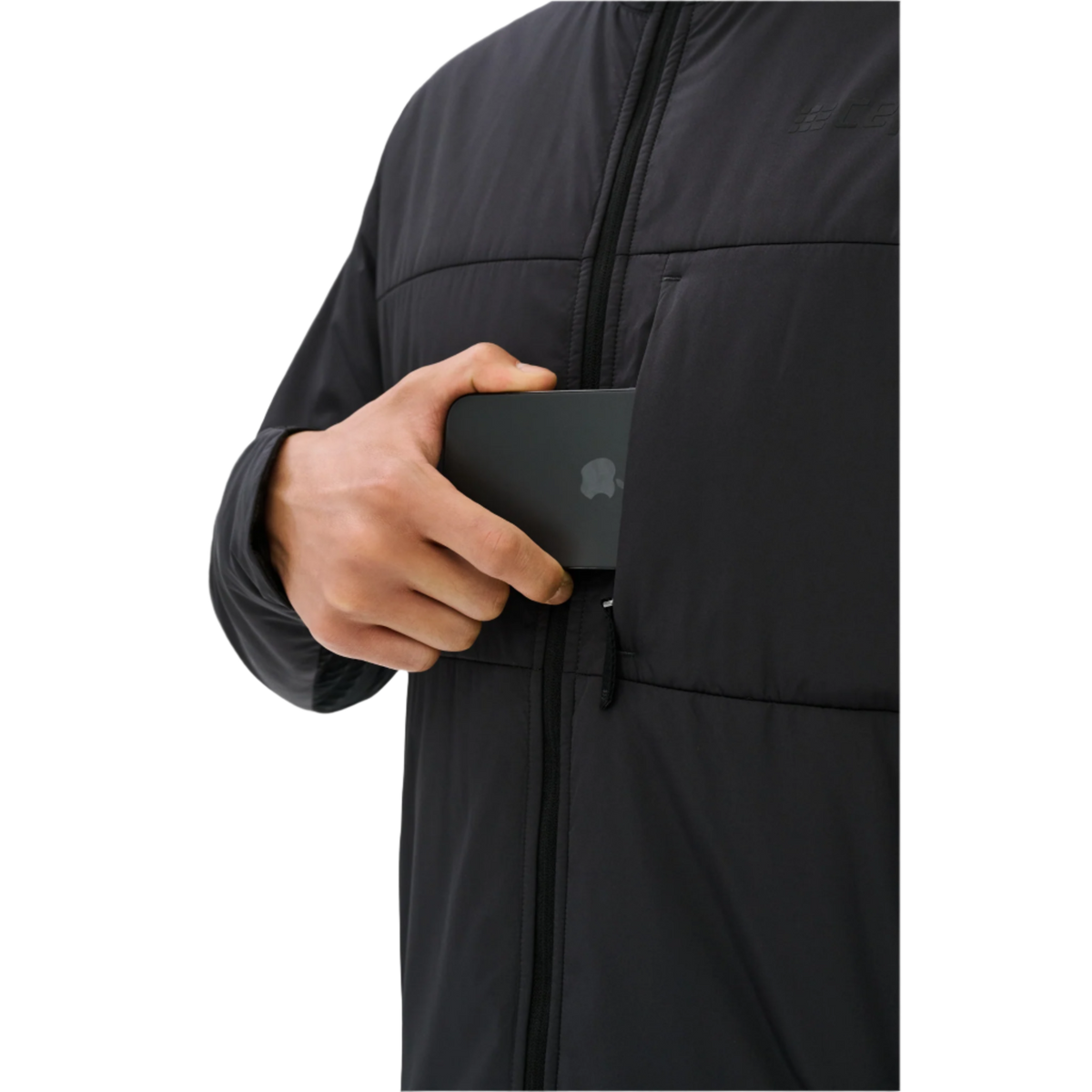 Cold Weather Hybrid Jacket, Men, Black, close-up detail