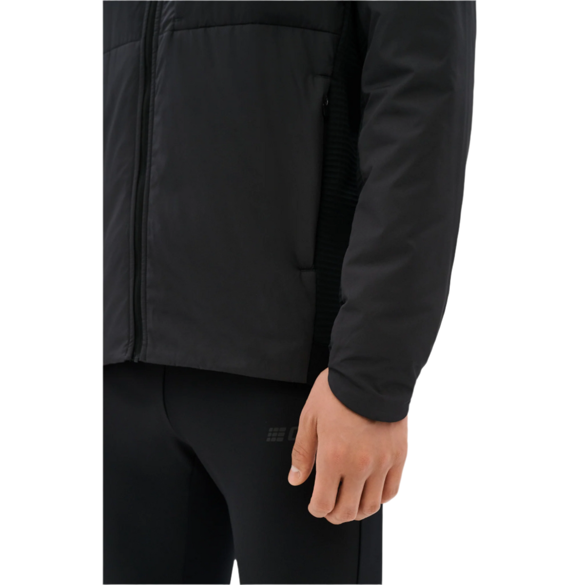 Cold Weather Hybrid Jacket, Men, Black, close-up detail