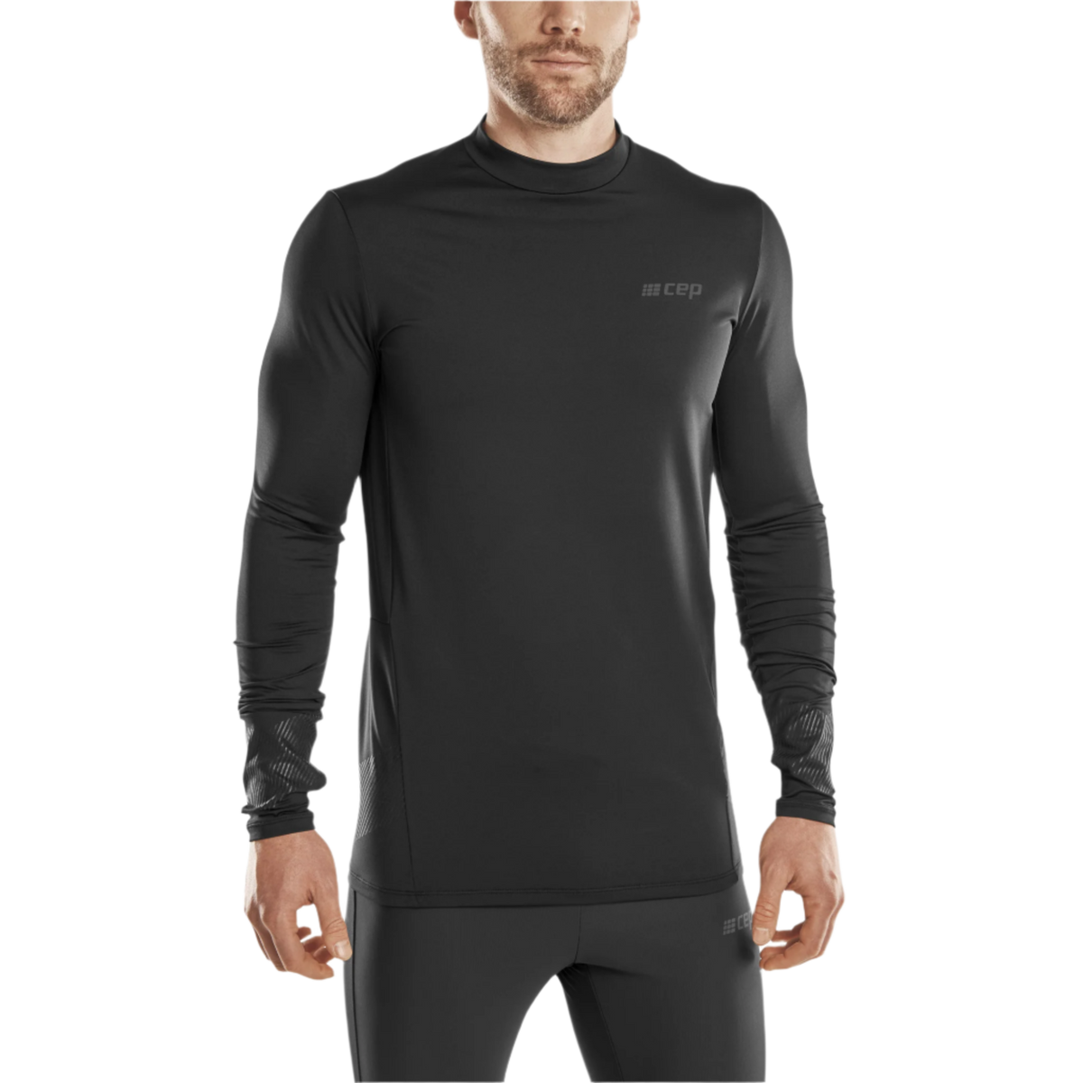 Cold Weather Long Sleeve Shirt, Men, Black