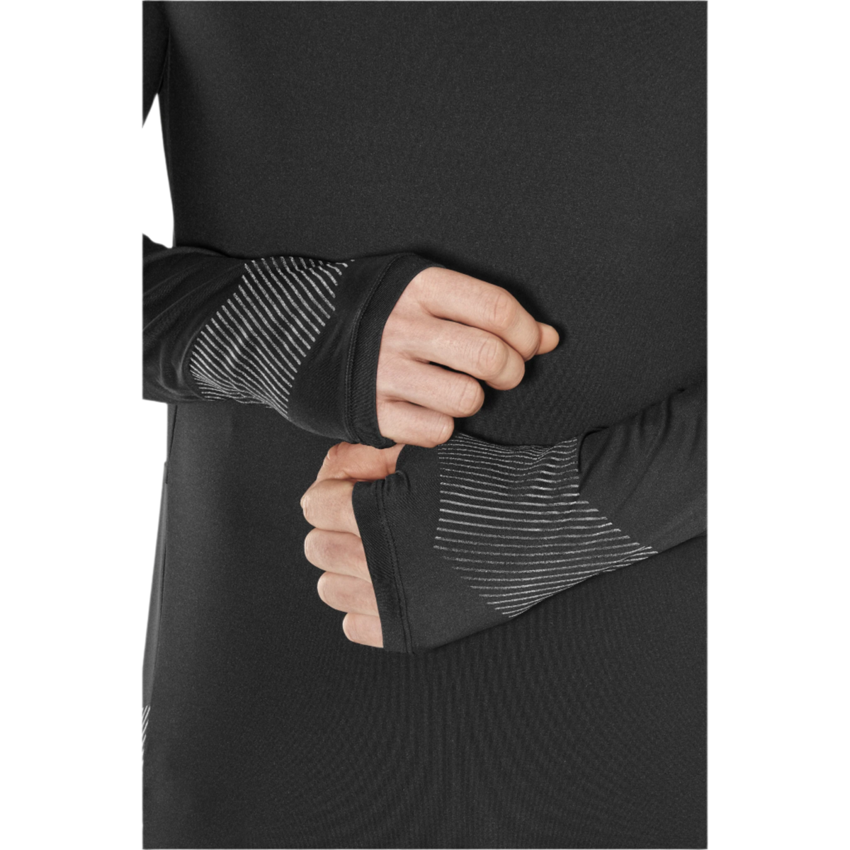 Cold Weather Long Sleeve Shirt, Men, Black, close-up detail
