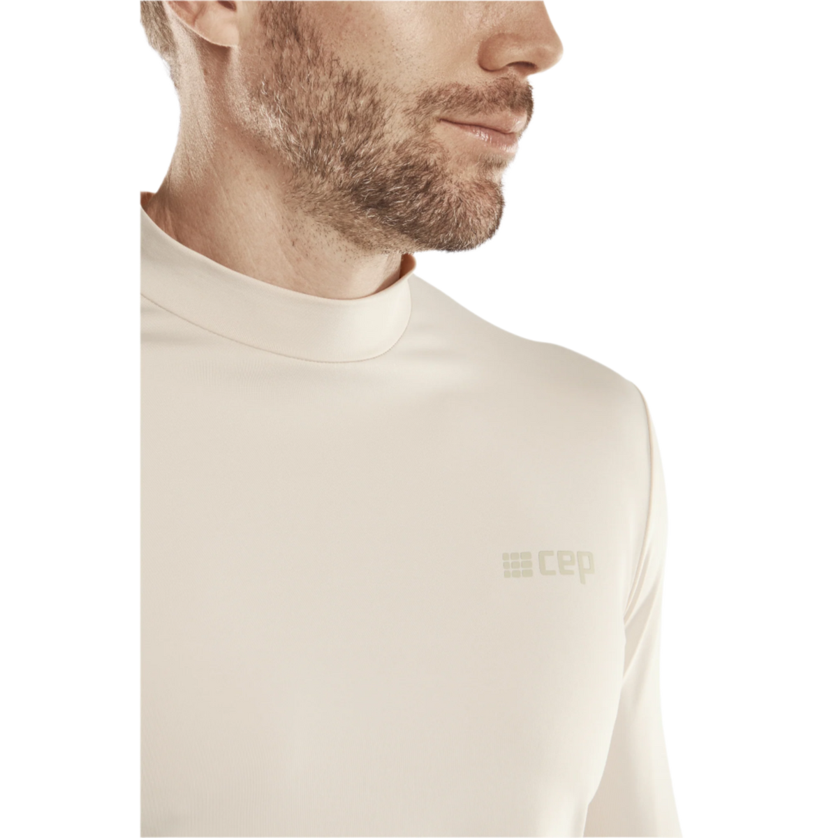 Cold Weather Long Sleeve Shirt, Men, Cream, close-up detail