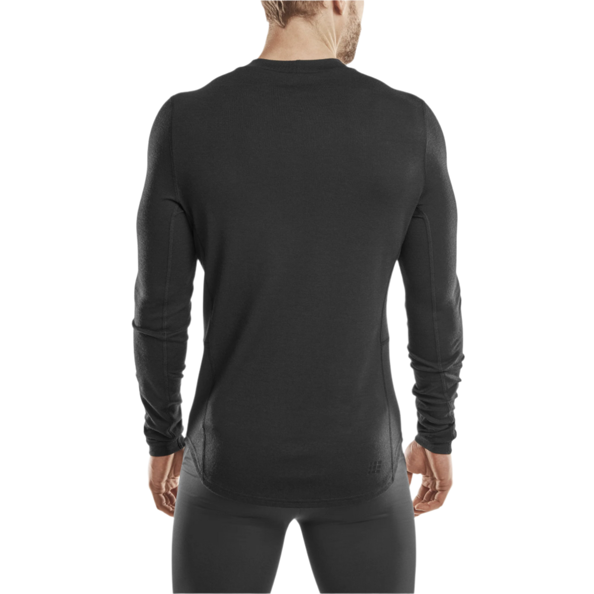 Cold Weather Merino Long Sleeve Shirt, Men, Black Merino