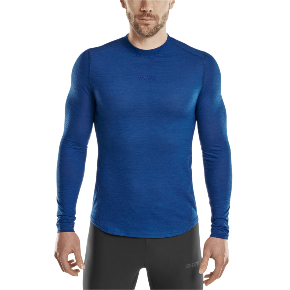 Cold Weather Merino Long Sleeve Shirt, Men, Royal Blue Merino