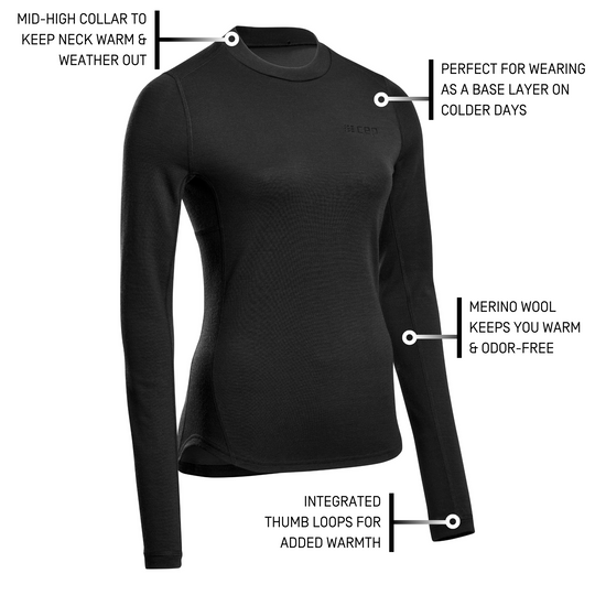 Cold Weather Merino Long Sleeve Shirt, Women